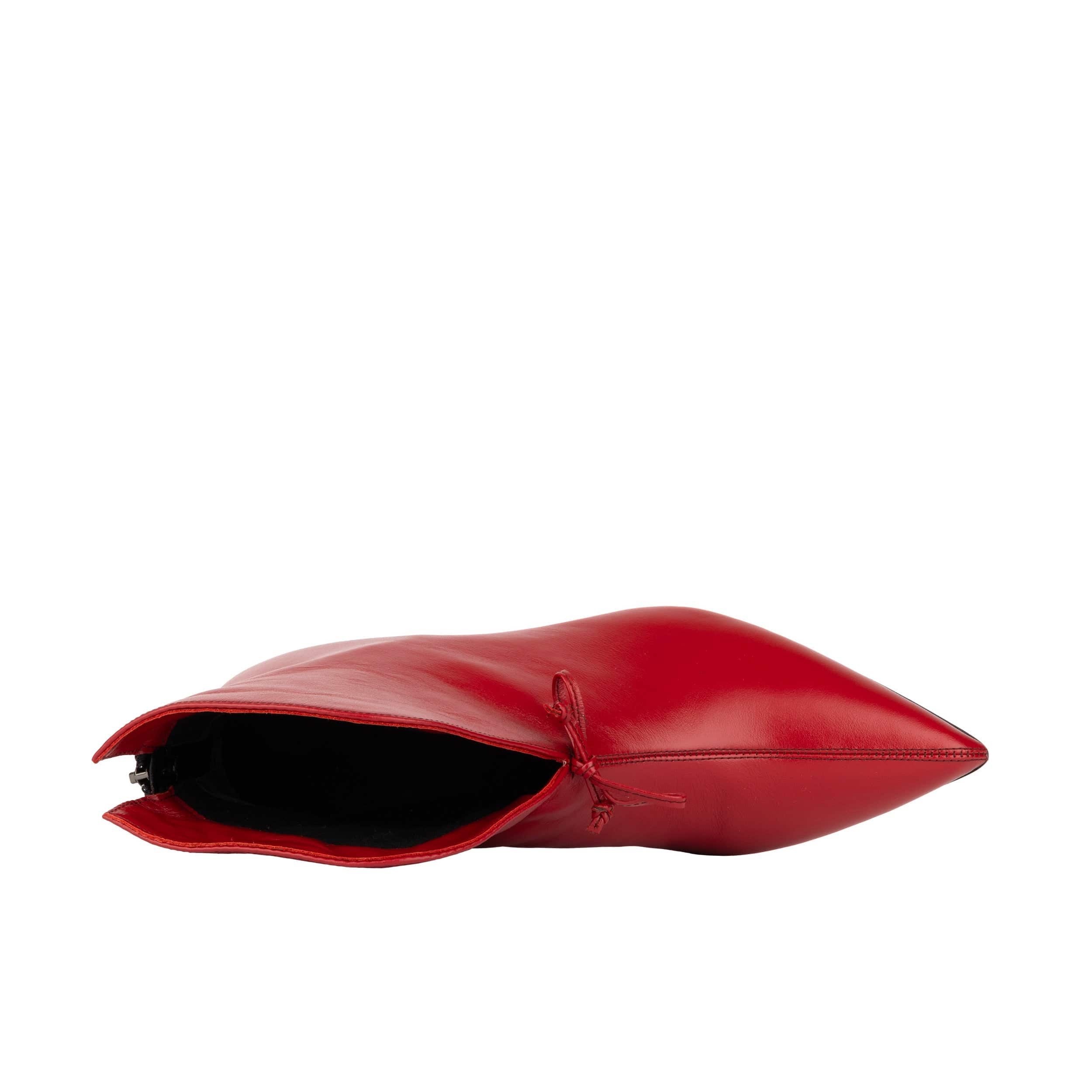 Regent - Red - Women's Leather Ankle Boot with kitten heel - Image 7