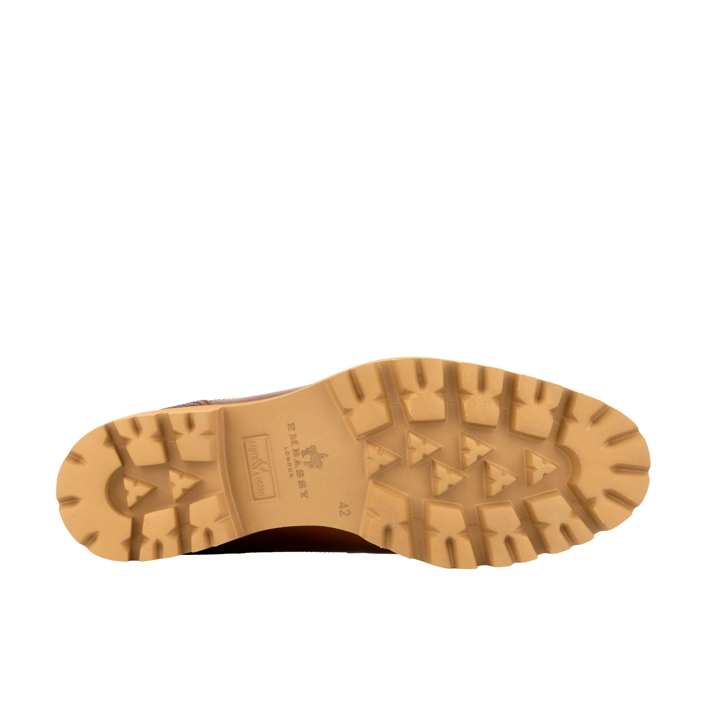 Resident - Brown & Tan - Men's leather dressy shoe with toe cap and brogue details - Image 5