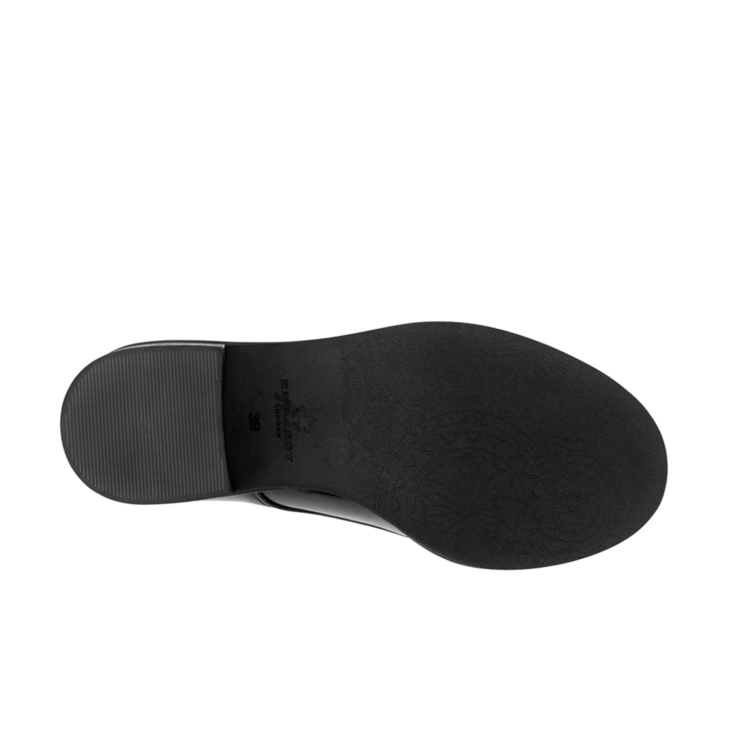 Retro Tone - Black & Grey Diamond - Women's leather lace-up with signature kiltie detail - Image 6