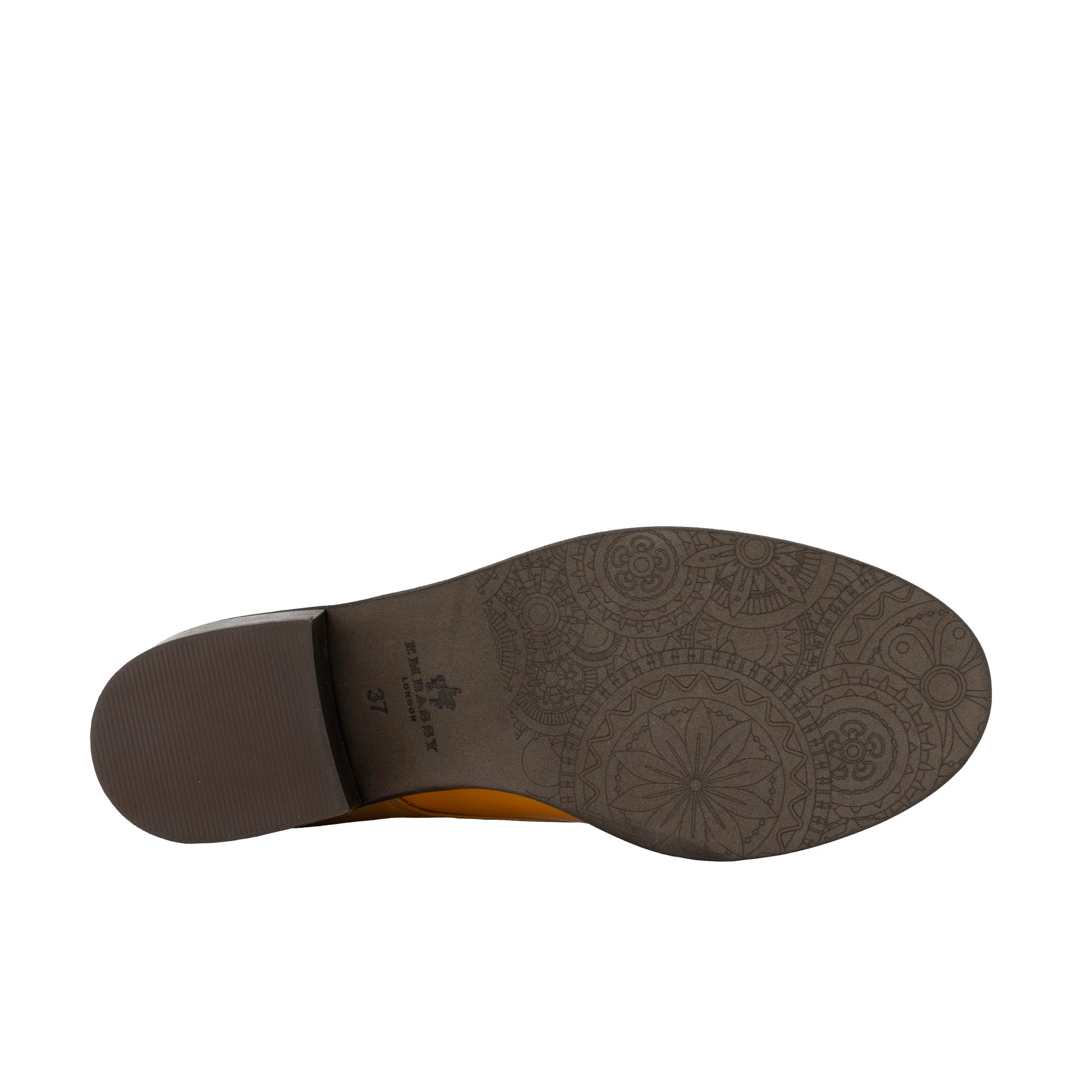 Retro Tone - Yellow & Brown - Women's leather lace-up with signature kiltie detail - Image 6