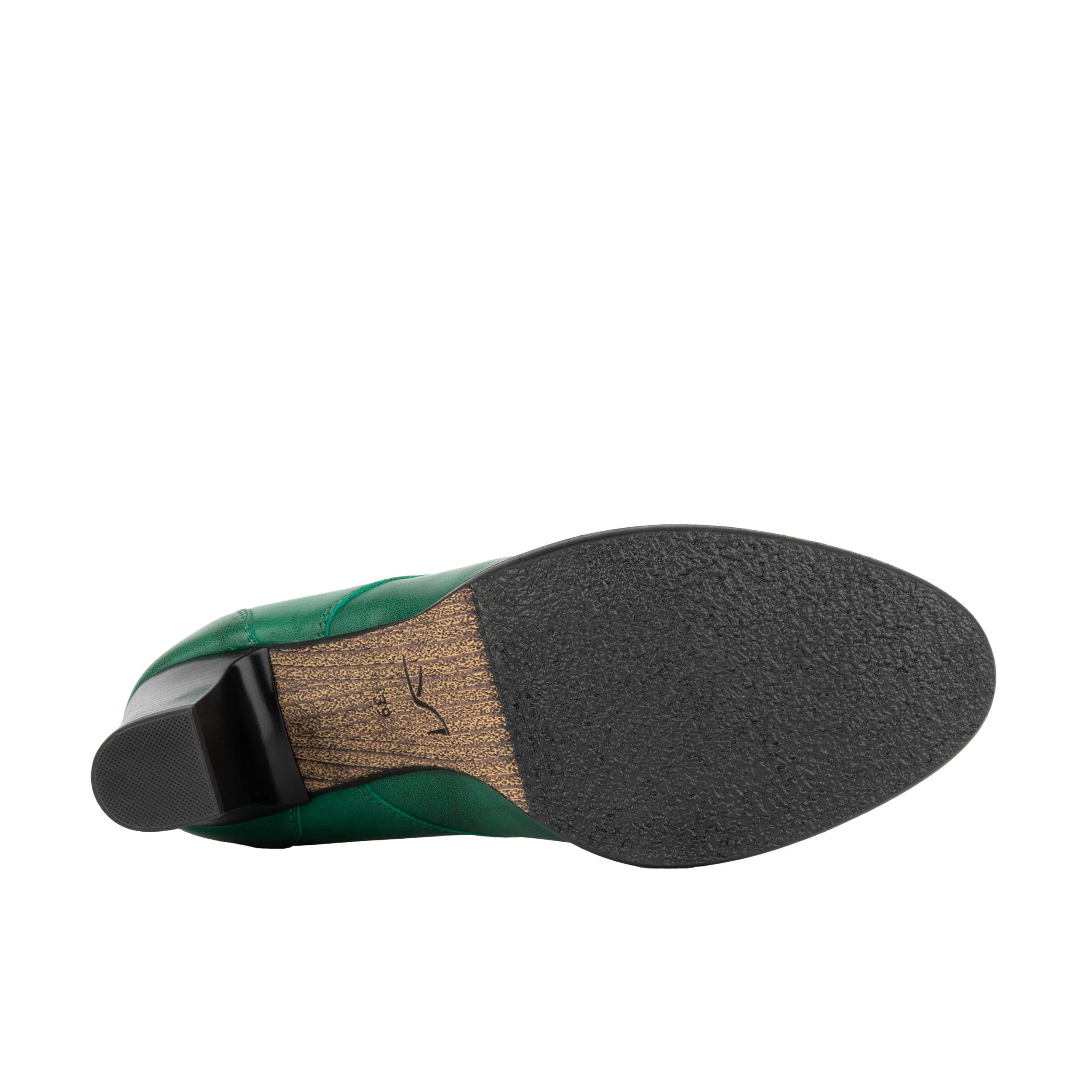 Roulette - Green - Women's leather heeled oxford lace-up - Image 6