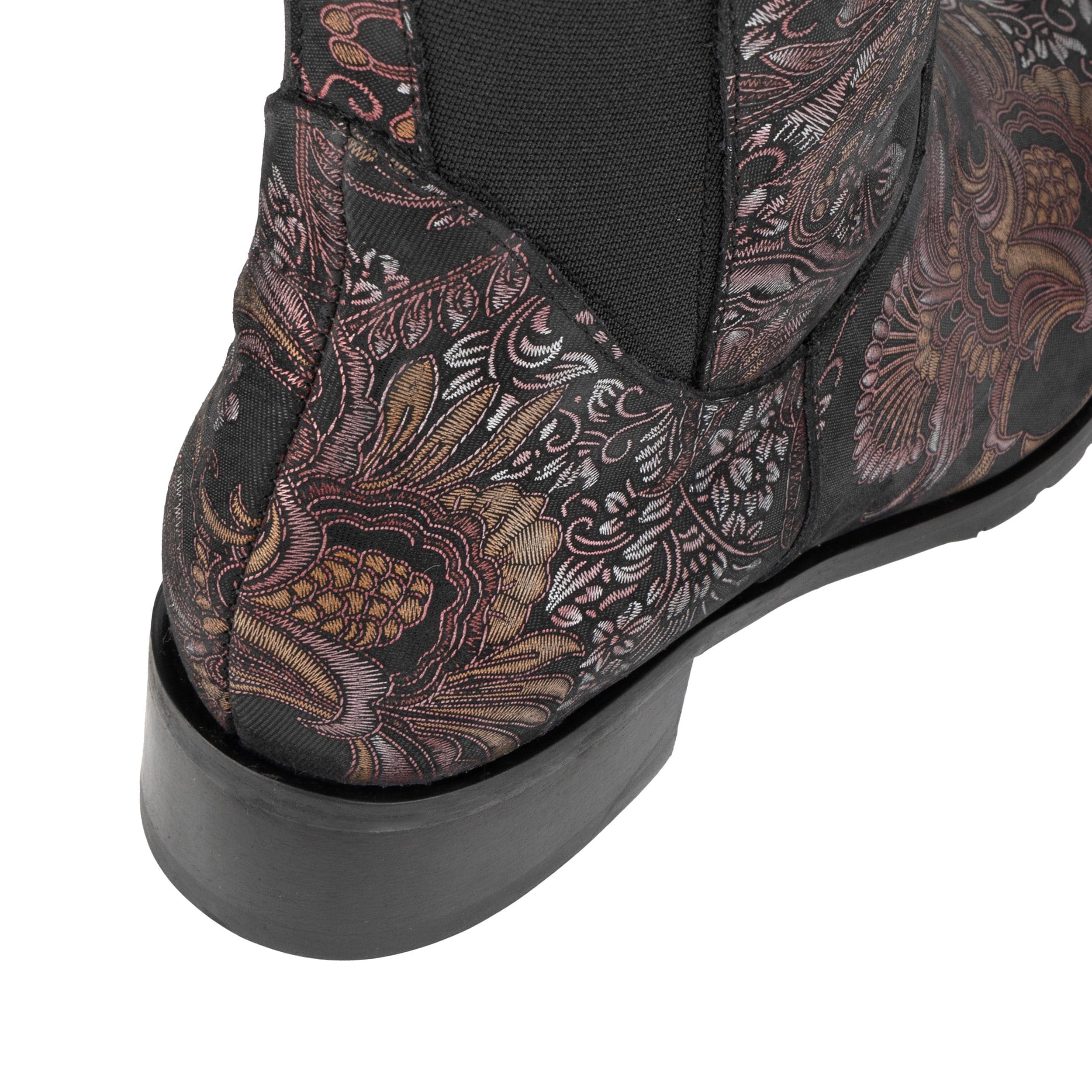 Rubix - Black & Burgundy - Women's full length zip long boot - Image 8