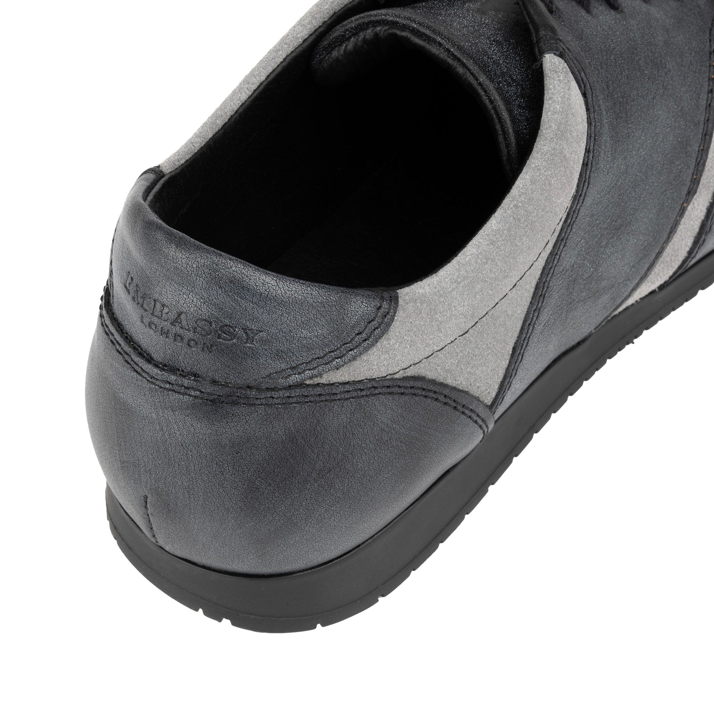 San Francisco - Grey & Grey - Men's lace-up leather & suede trainer - Image 9