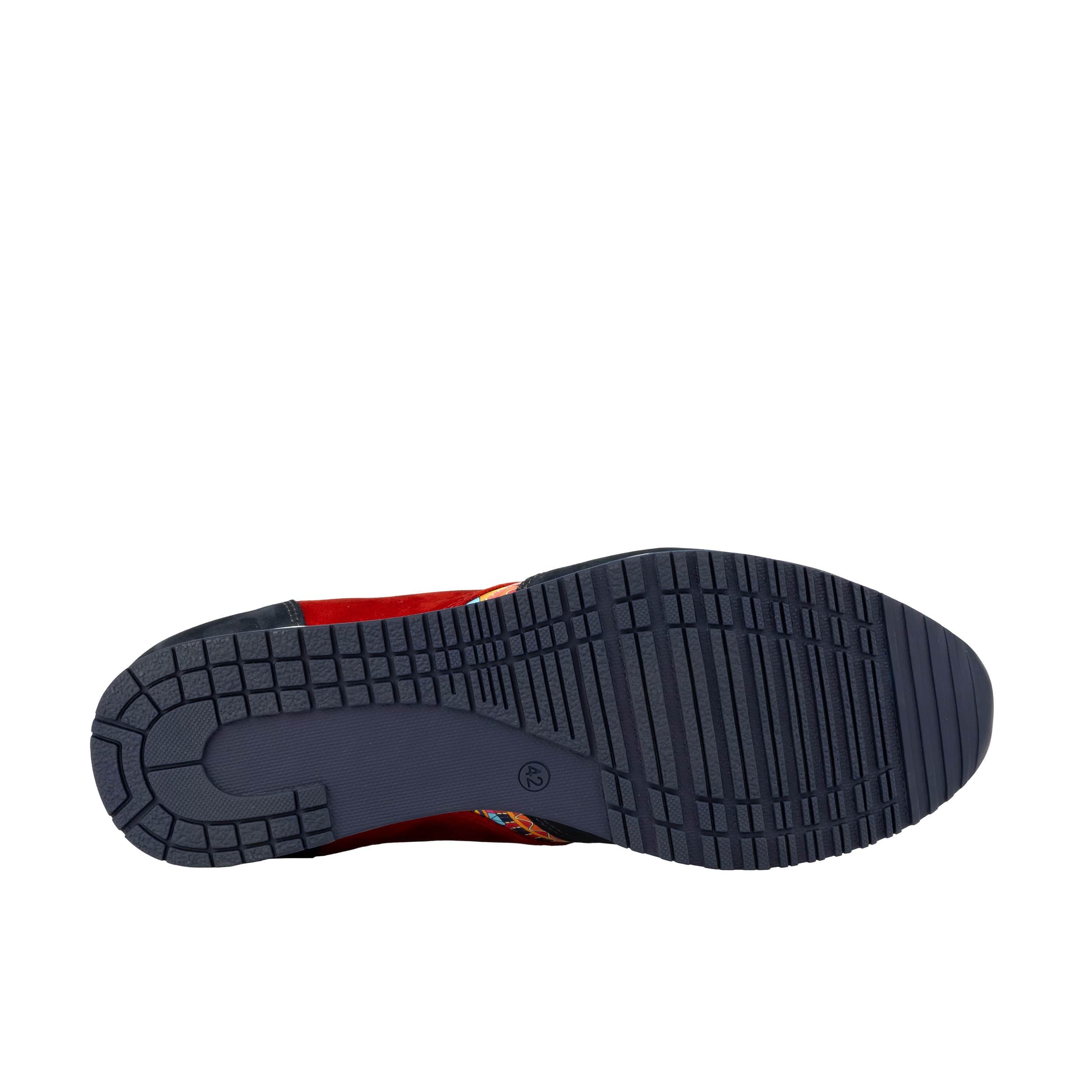 San Francisco - Navy & Red Signature - Men's lace-up leather & suede trainer - Image 6