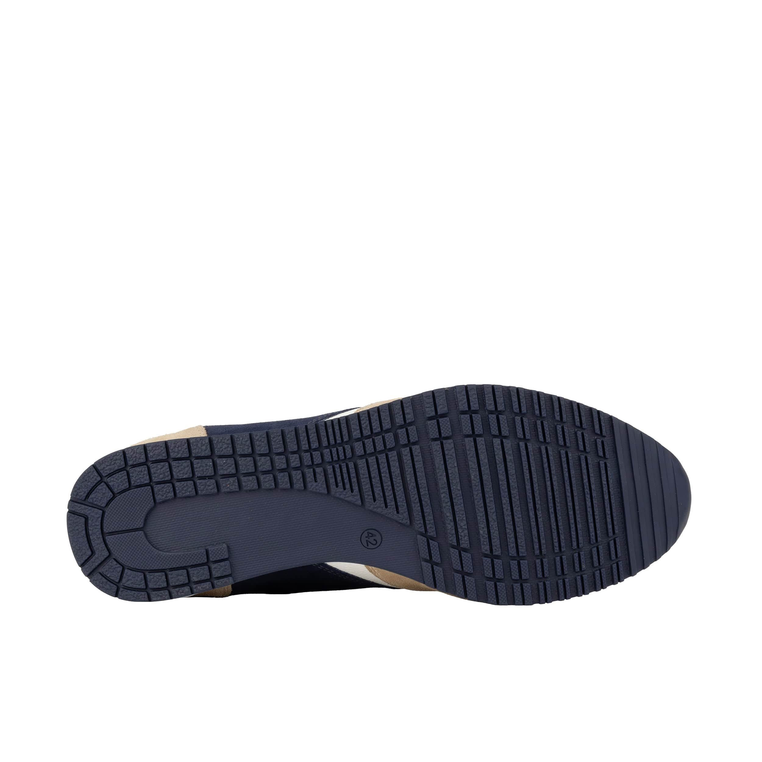 San Francisco - Navy & White & Cream - Men's lace-up leather & suede trainer - Image 5