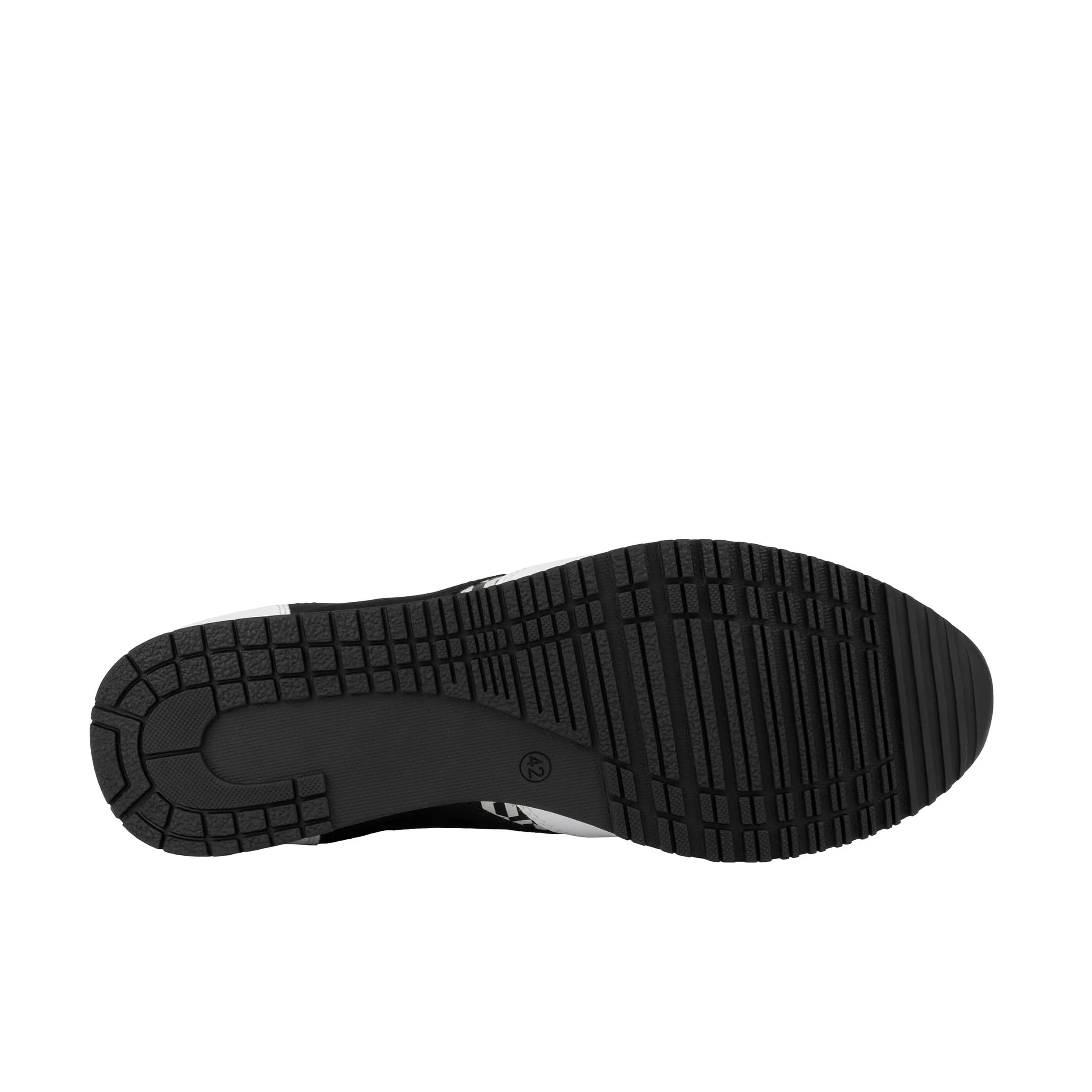 San Francisco - White & Black Hexa - Men's lace-up leather & suede trainer - Image 5