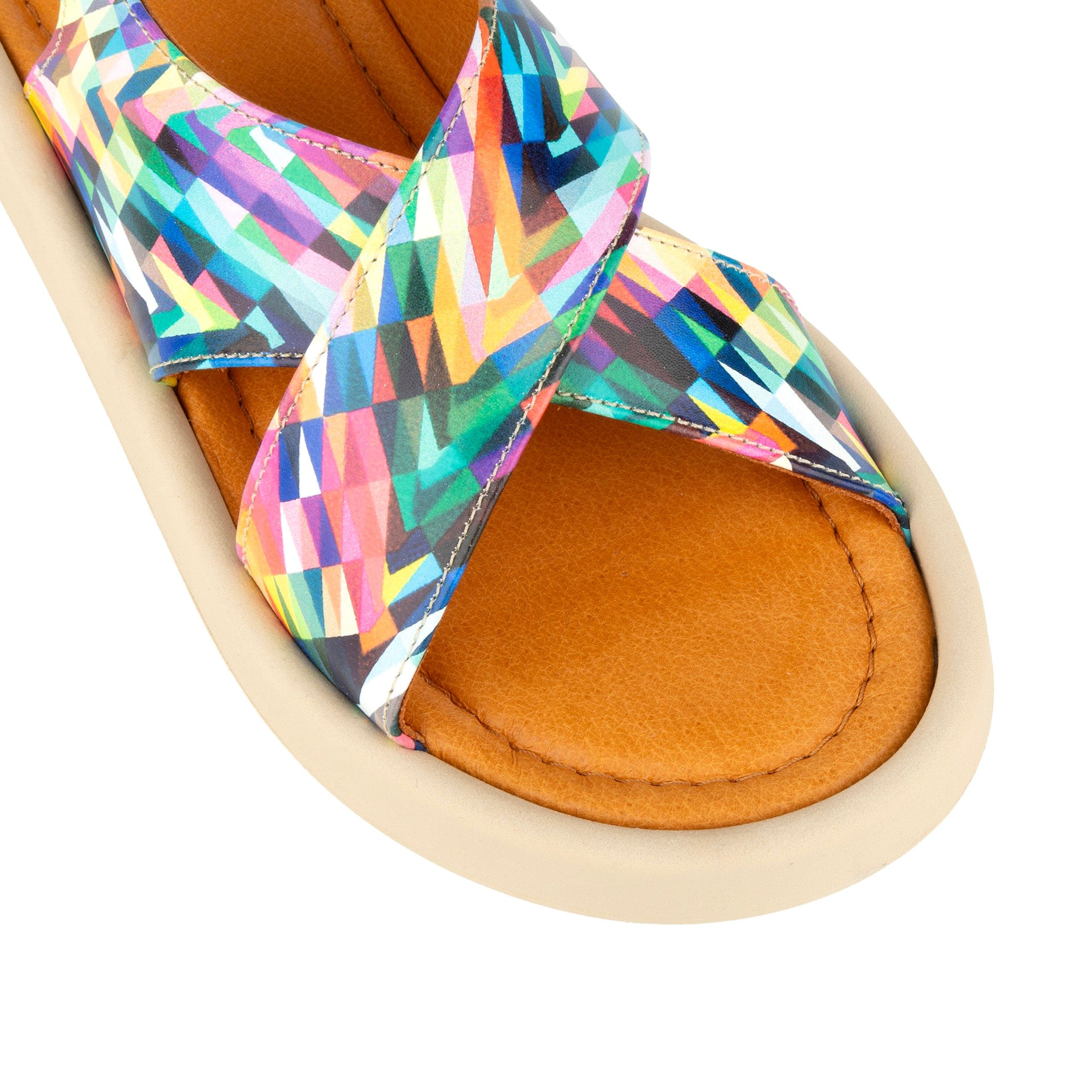 Skye - Fiesta - Women's leather platform sandal with buckle strap - Image 7