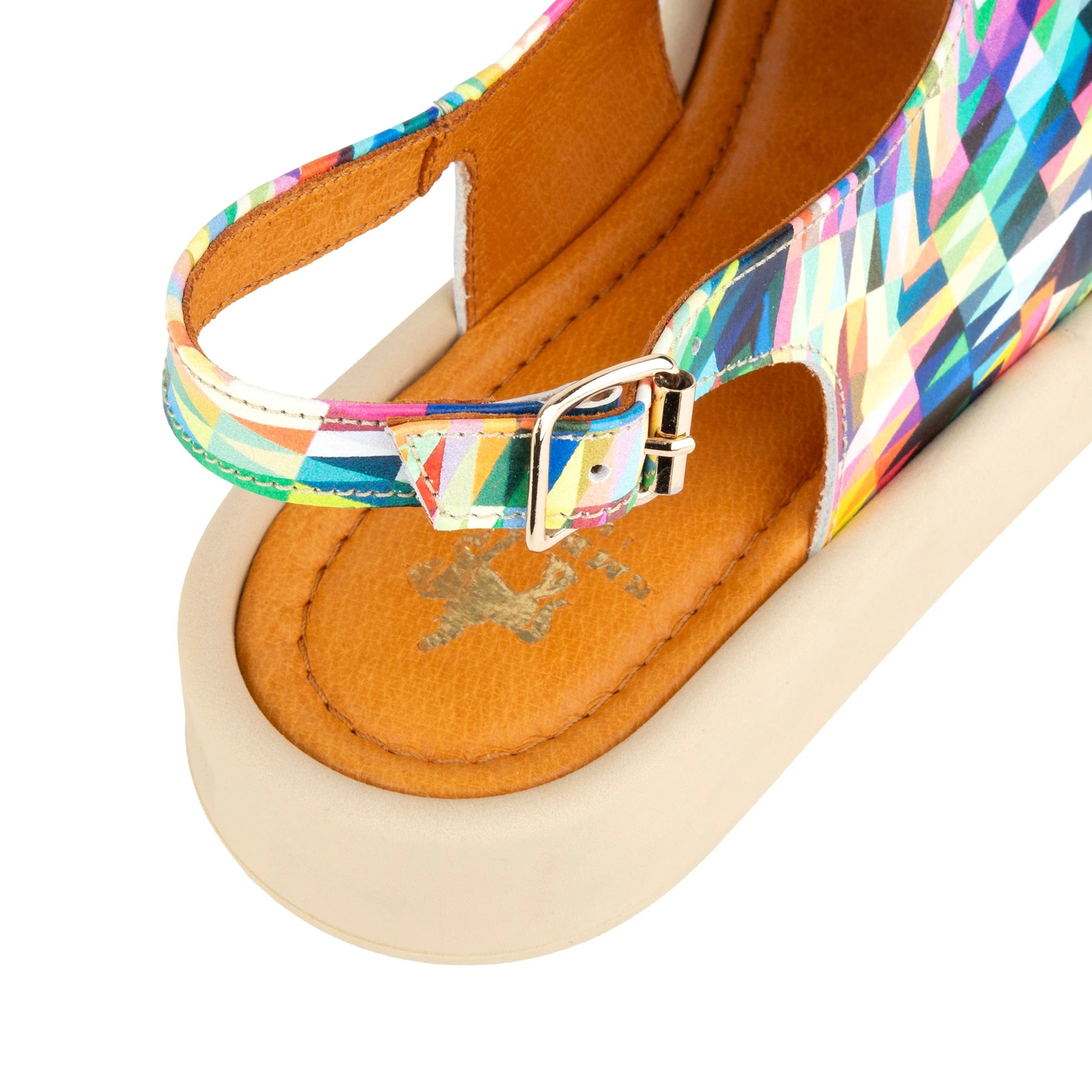 Skye - Fiesta - Women's leather platform sandal with buckle strap - Image 8