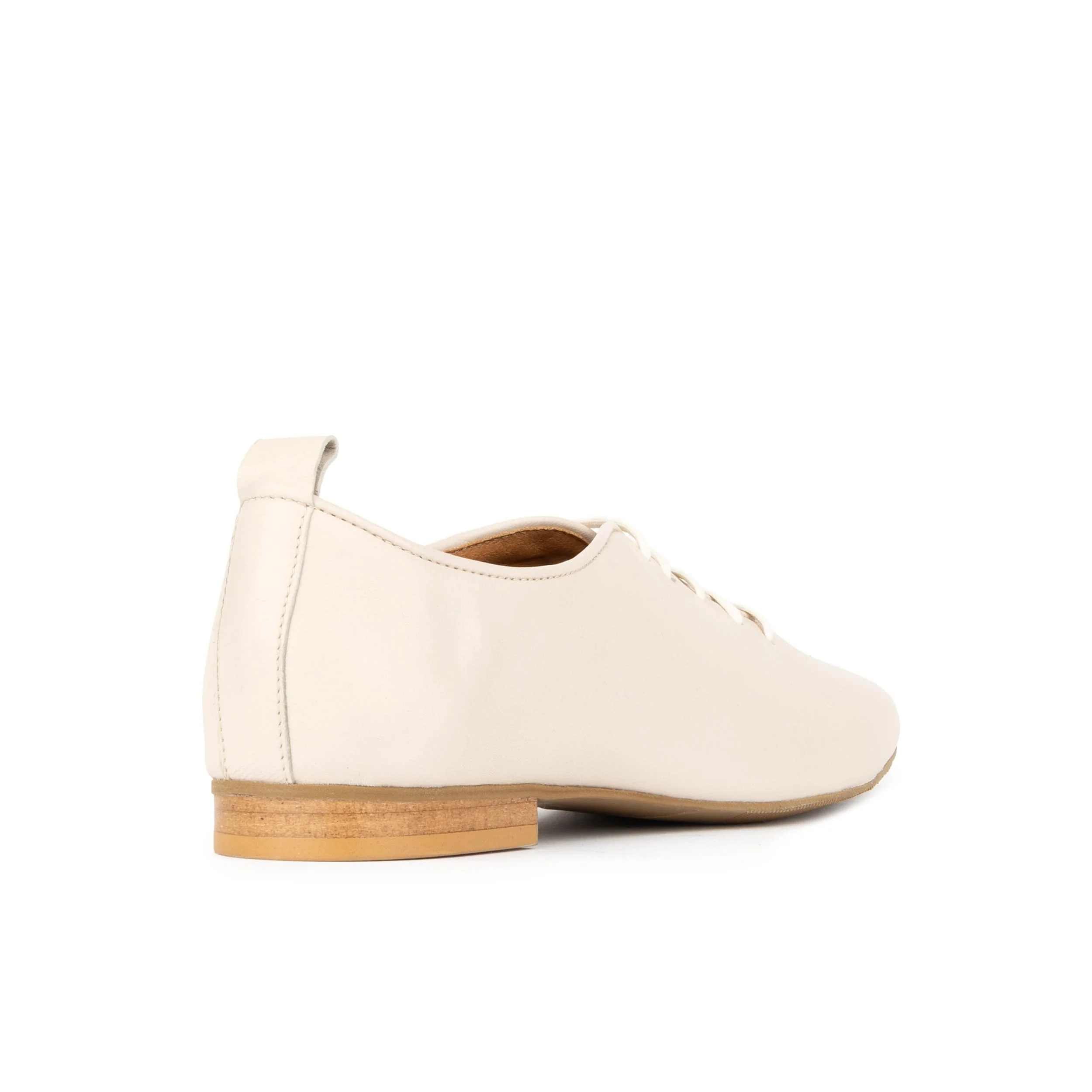 Skyline - Cream Suede - Women's Leather Lace Up Ballet Pump - Image 4