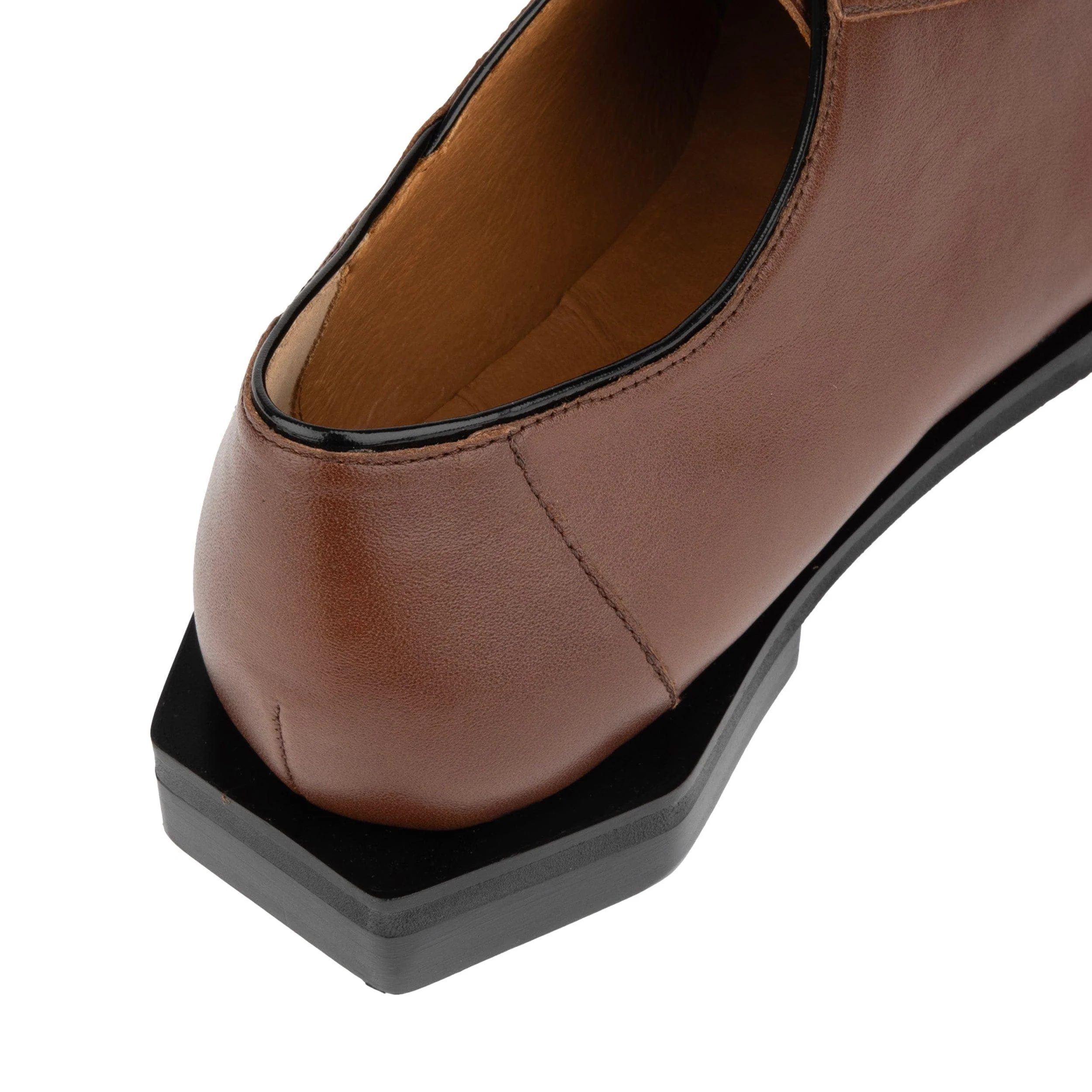 Sloan - Brown & Snake - Women's Leather Oxford with Snakeskin toe - Image 8