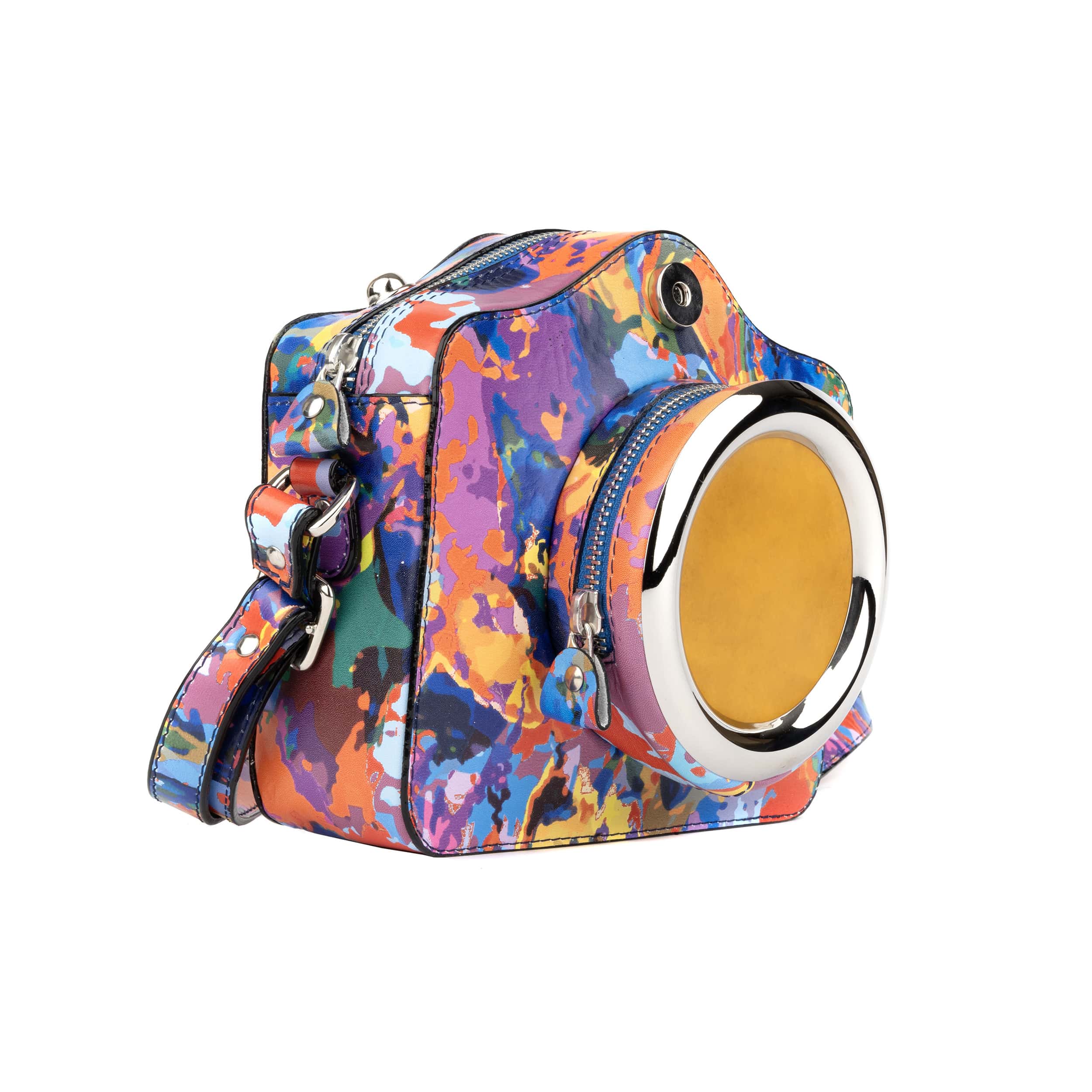 Snapshot - Summer Colours - Camera shaped cross-body bag in Summer Colours pattern leather - Image 2