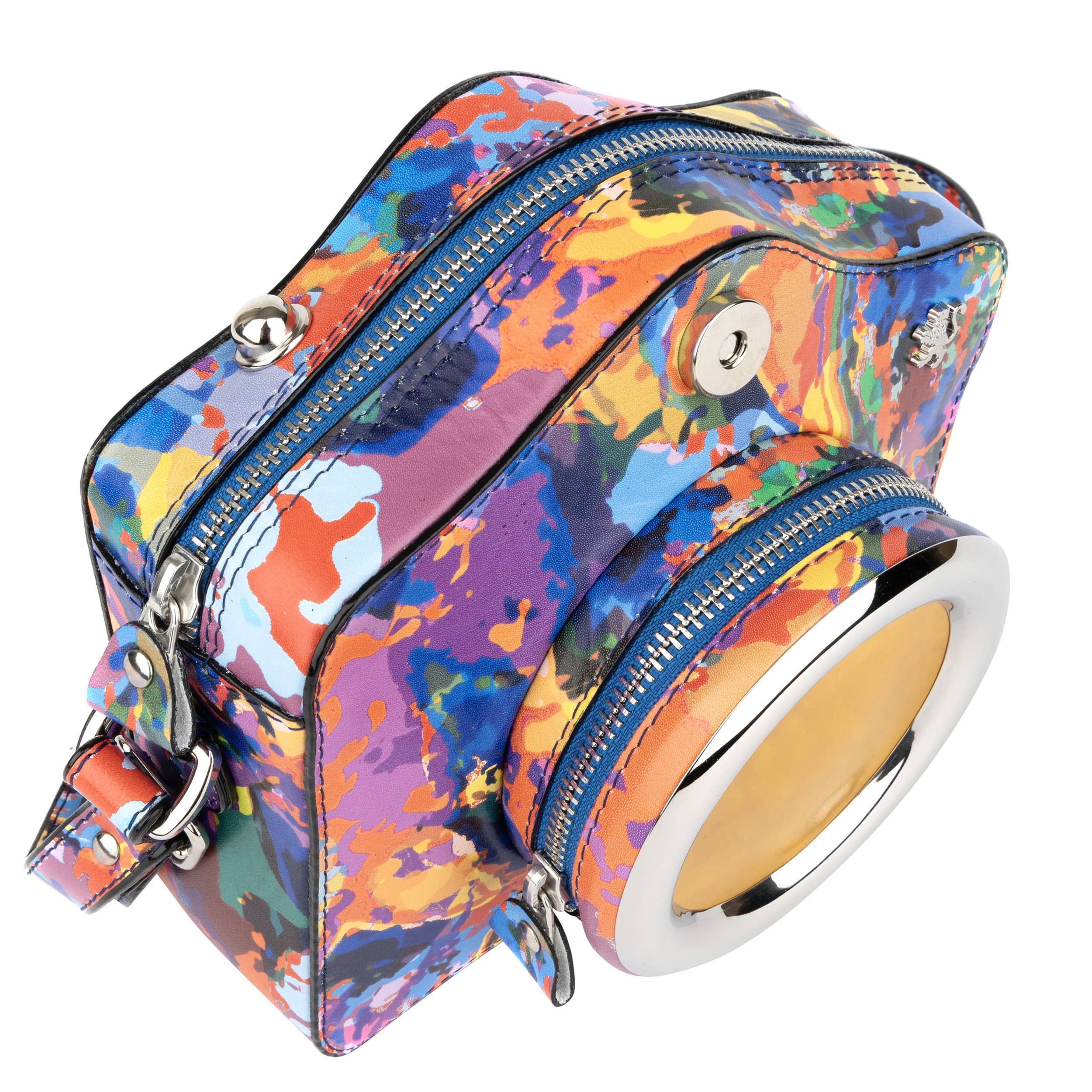 Snapshot - Summer Colours - Camera shaped cross-body bag in Summer Colours pattern leather - Image 3