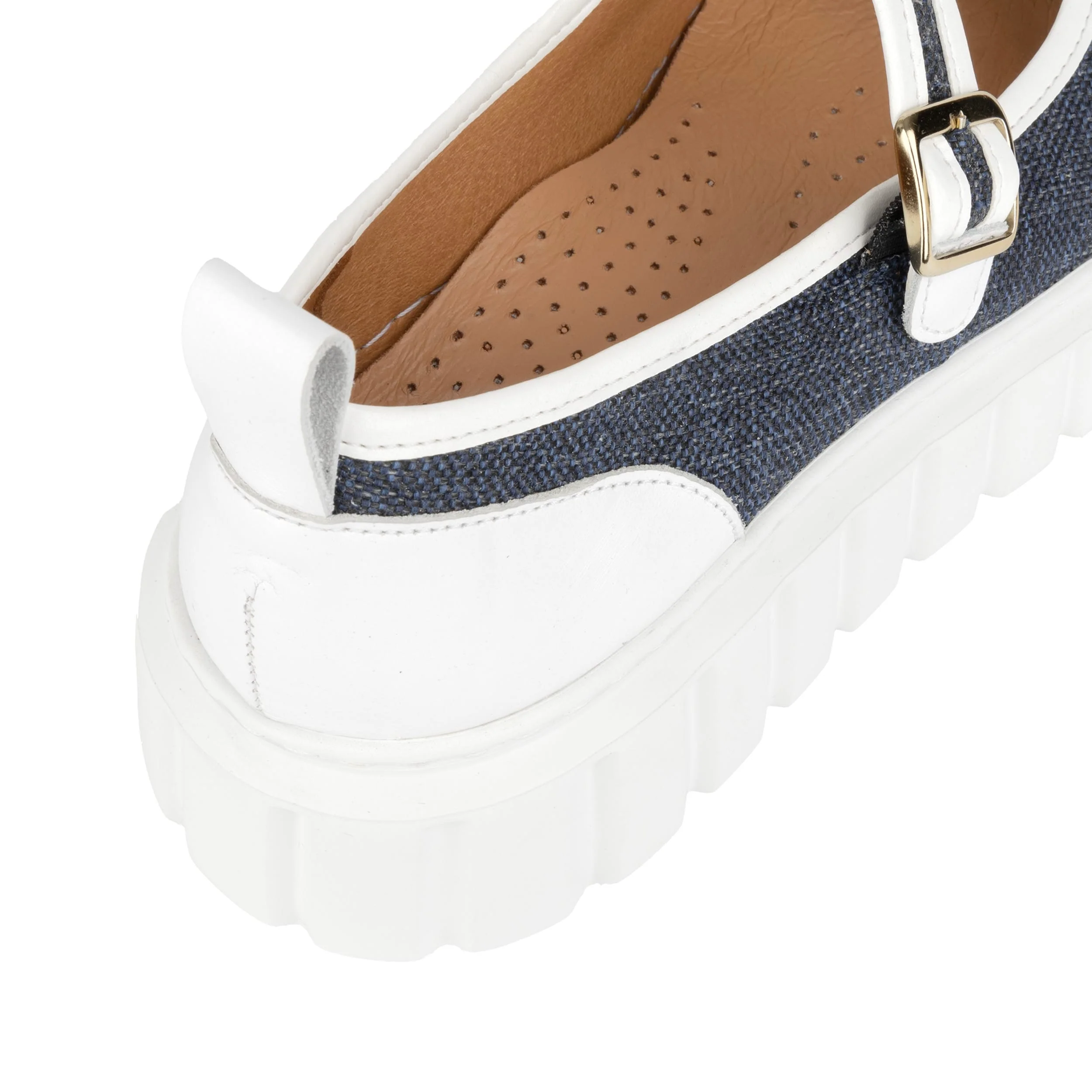 Sophie - Denim - Women's Suede & Denim Mary-Jane Trainer - Image 5