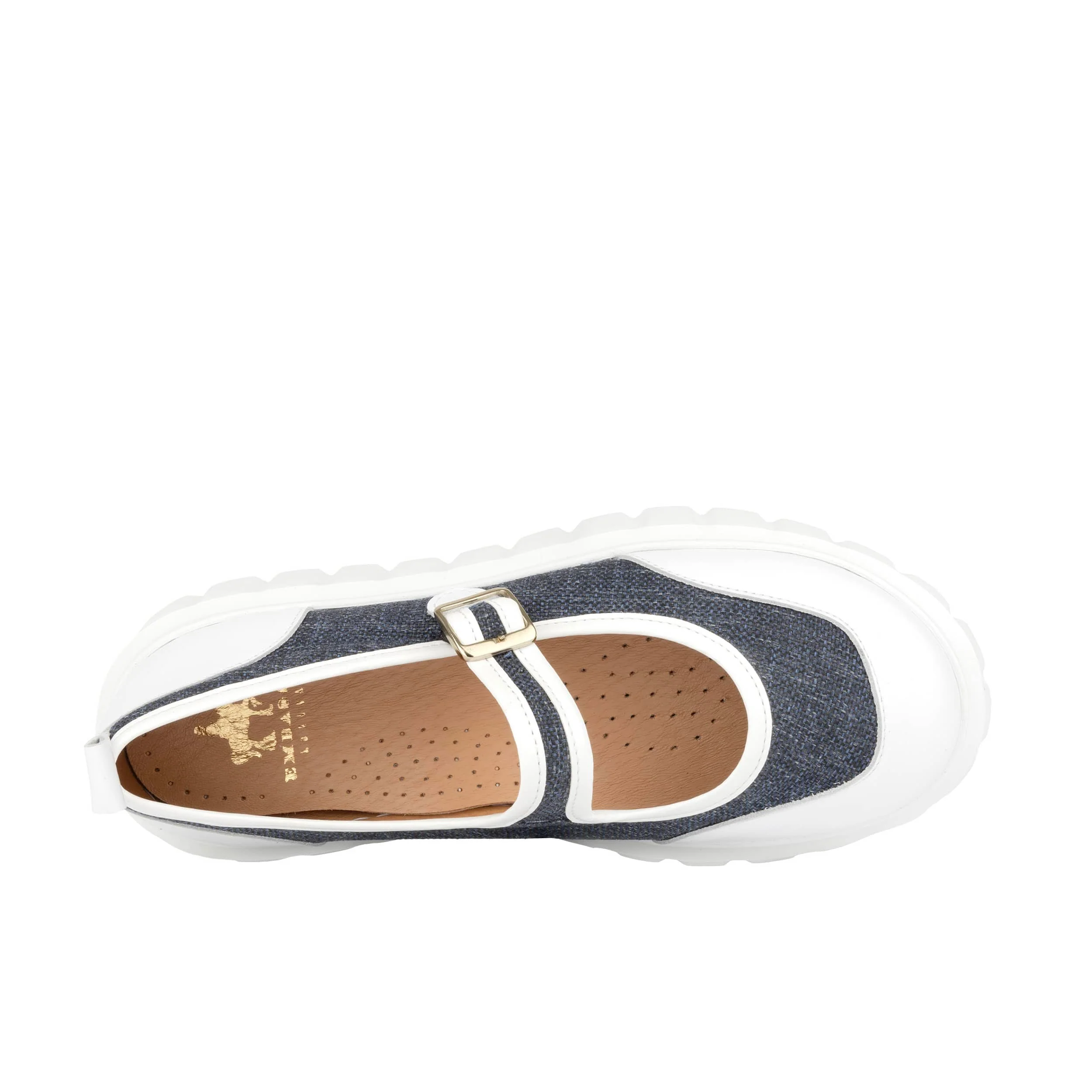 Sophie - Denim - Women's Suede & Denim Mary-Jane Trainer - Image 7
