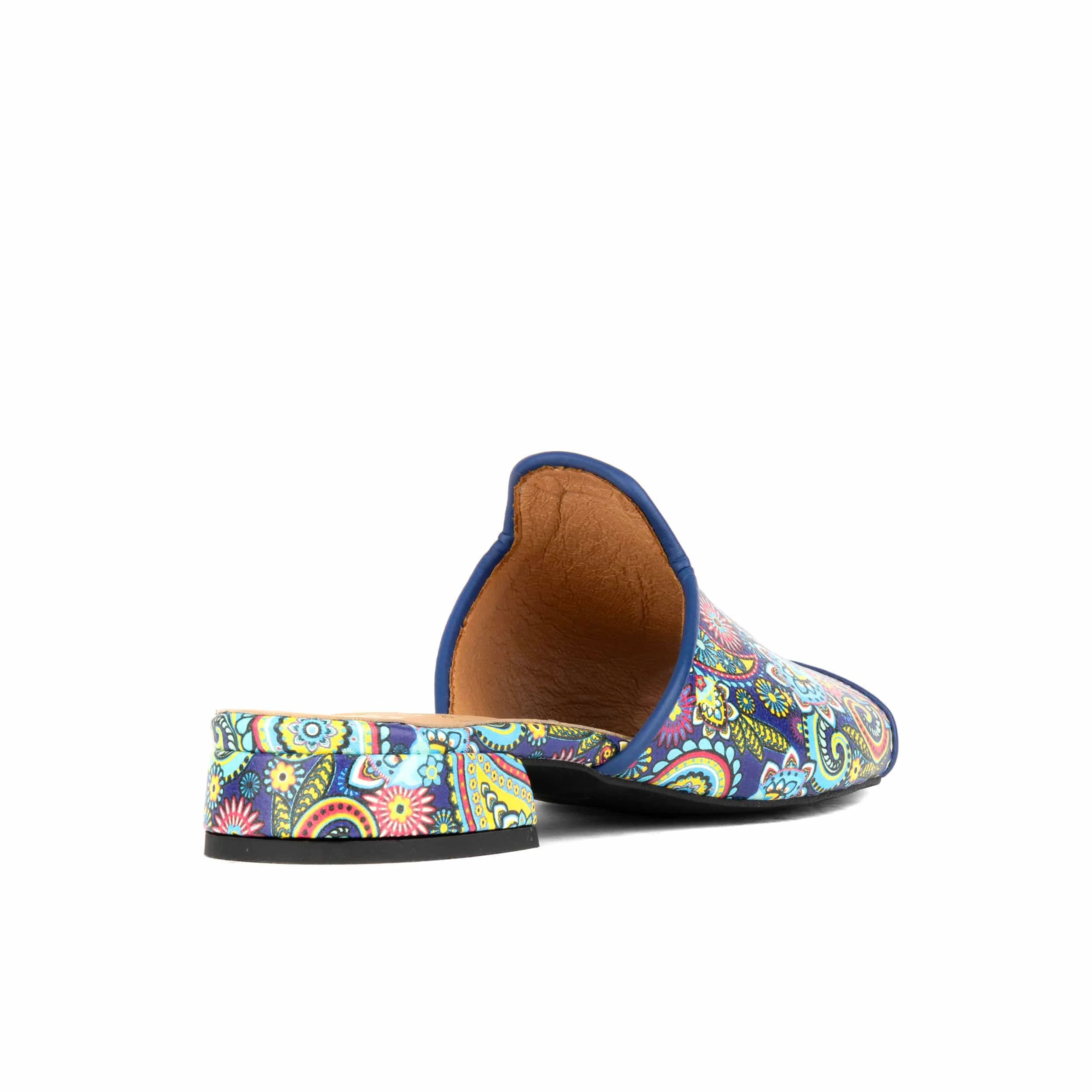 South Beach - Festival Blue - Women's fully leather lined slip on sandal - Image 4