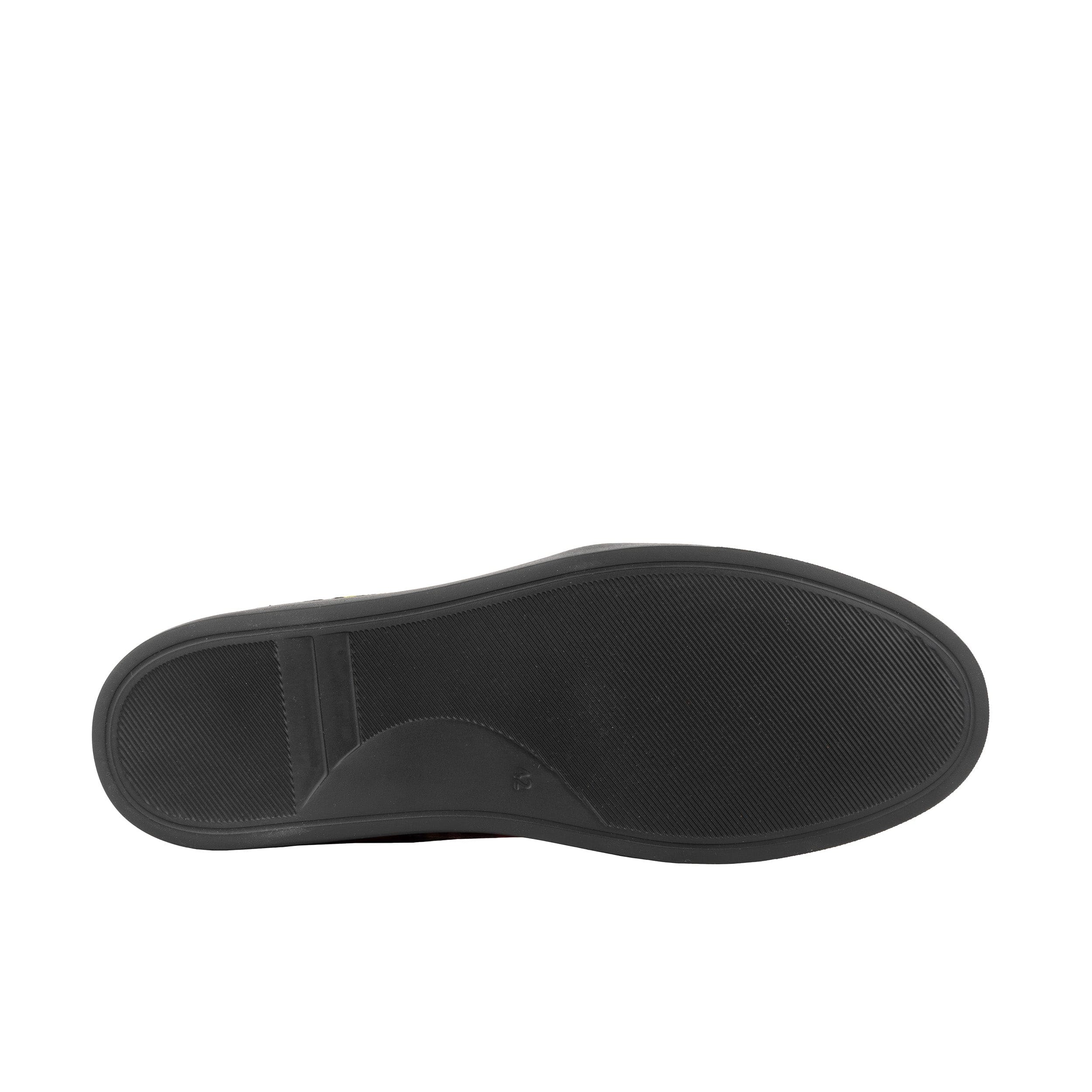 Strada - Black & Red Tartan - Men's Tartan Leather & Suede Trainer - Image 6