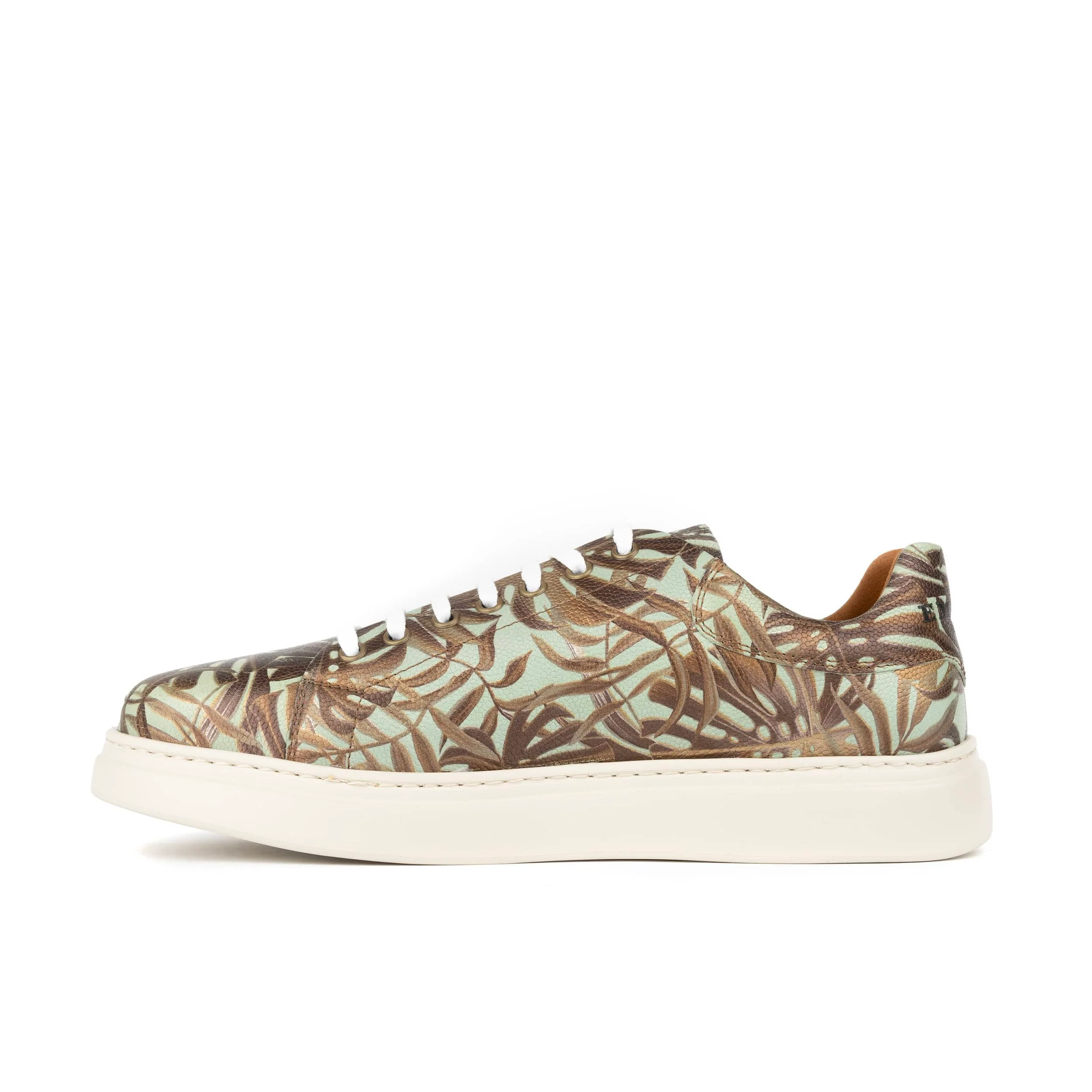 Sun City - Mint & Jungle - Men's Leather Trainer - Image 3