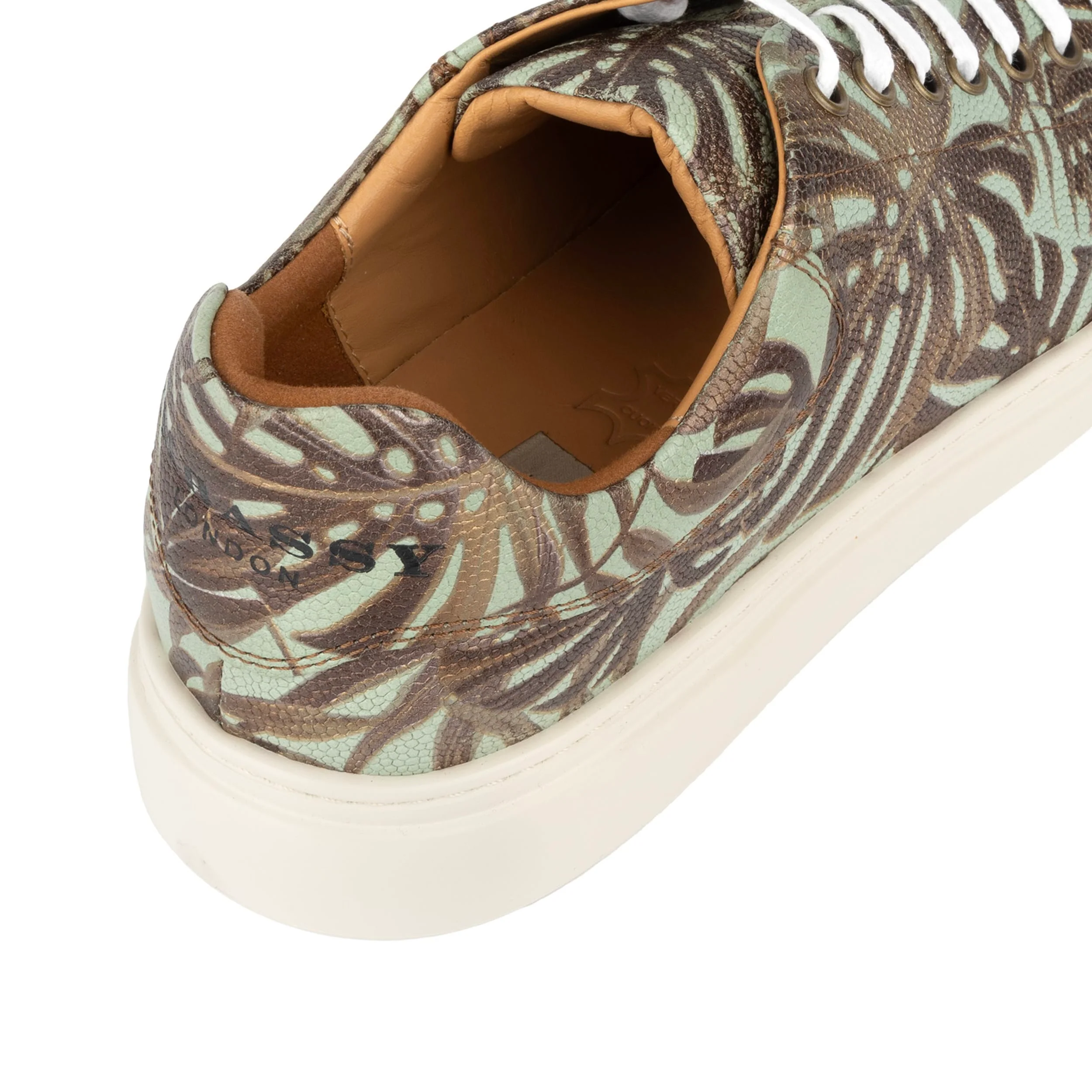 Sun City - Mint & Jungle - Men's Leather Trainer - Image 9
