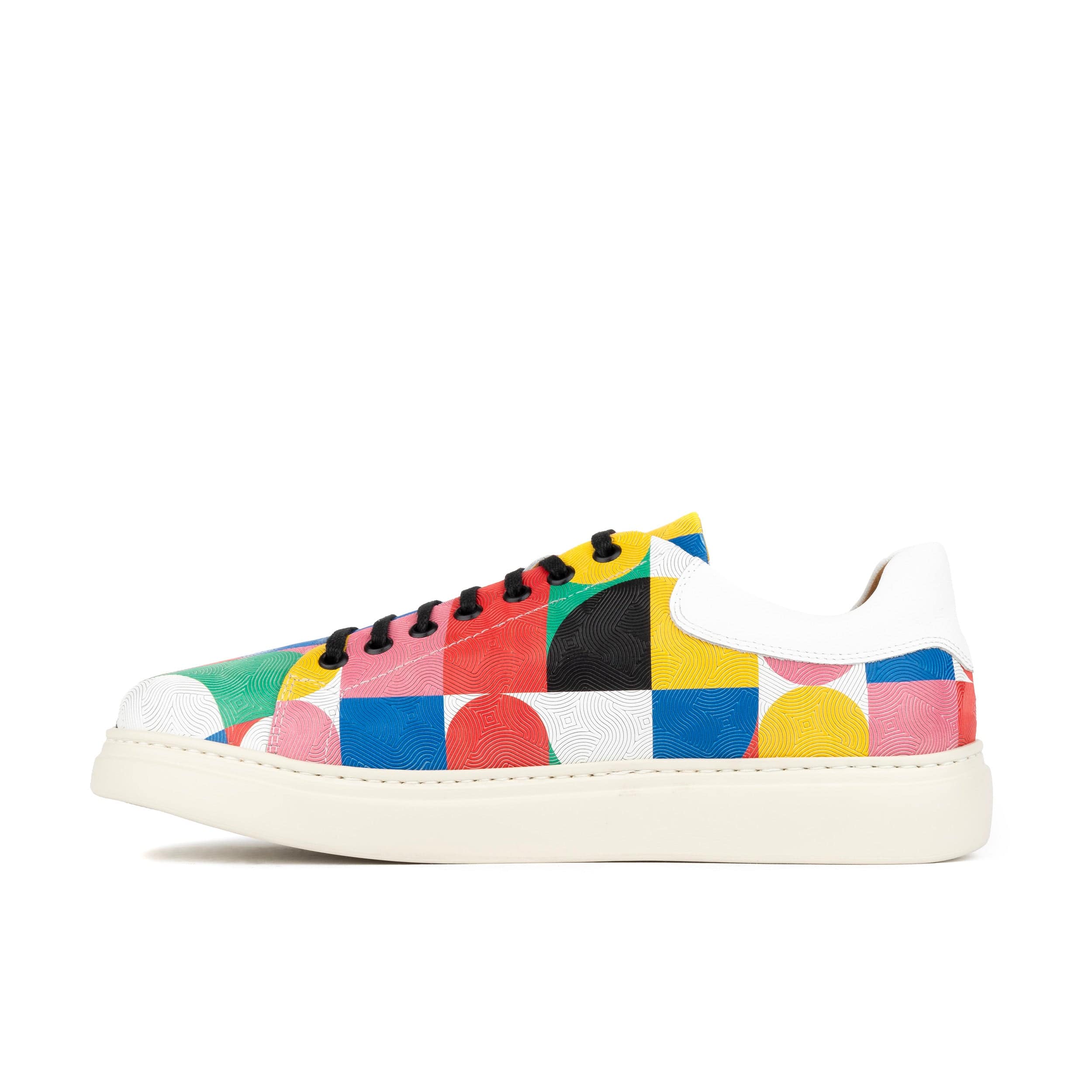 Sun City - Groovy - Men's white sole trainer in eye catching soft leather - Image 3