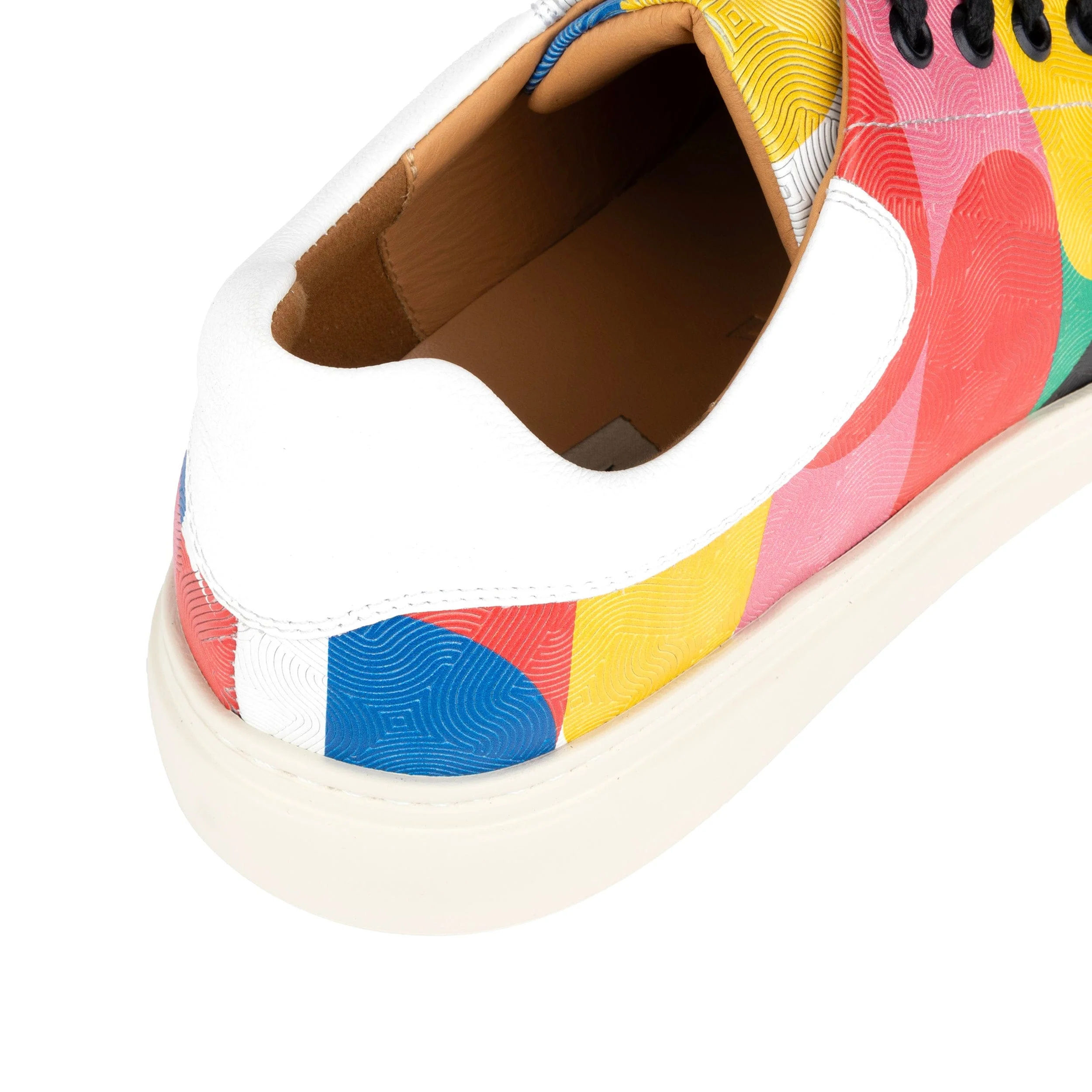 Sun City - Groovy - Men's white sole trainer in eye catching soft leather - Image 8