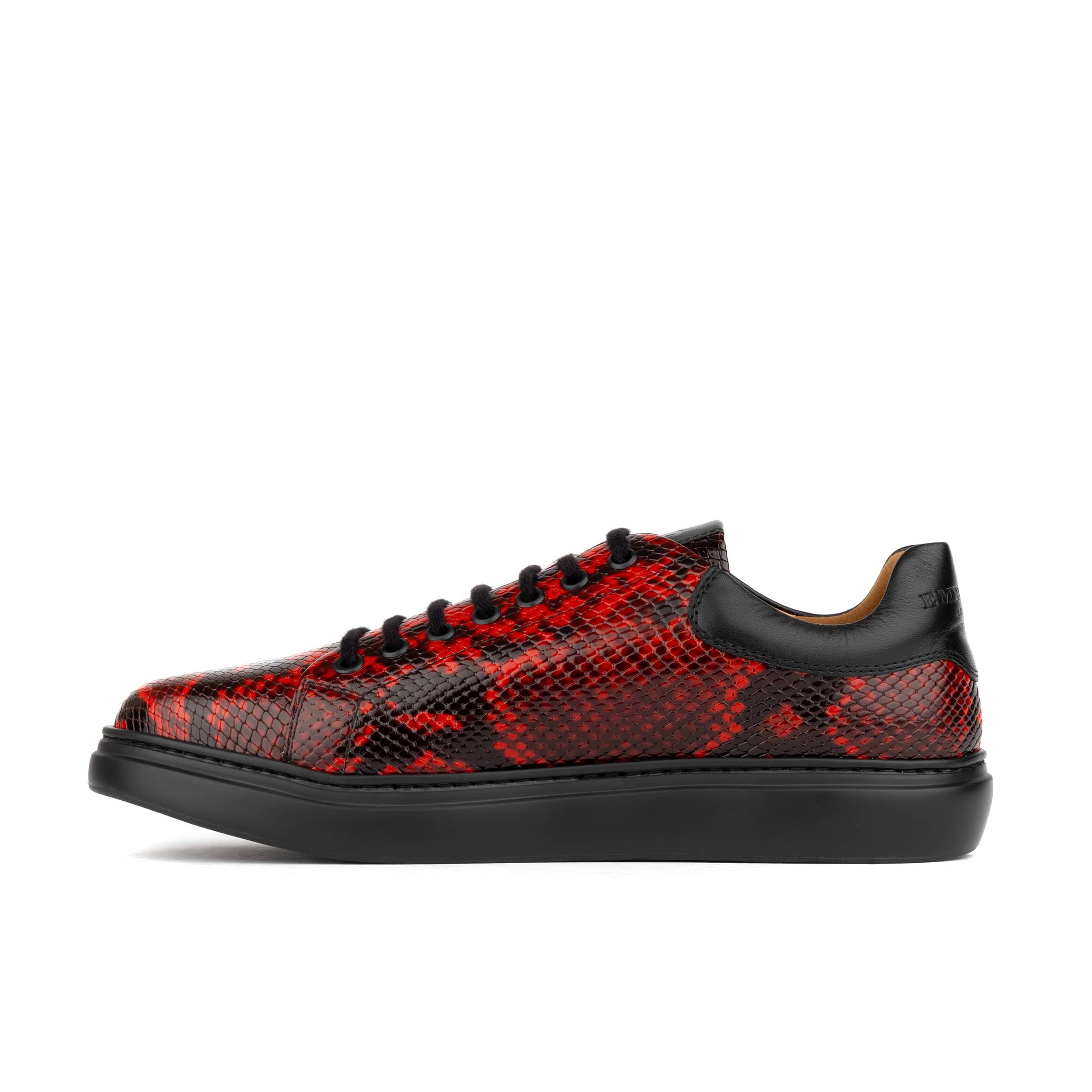 Sun City - Red Snake - Men's Leather Snakeskin Trainer - Image 3