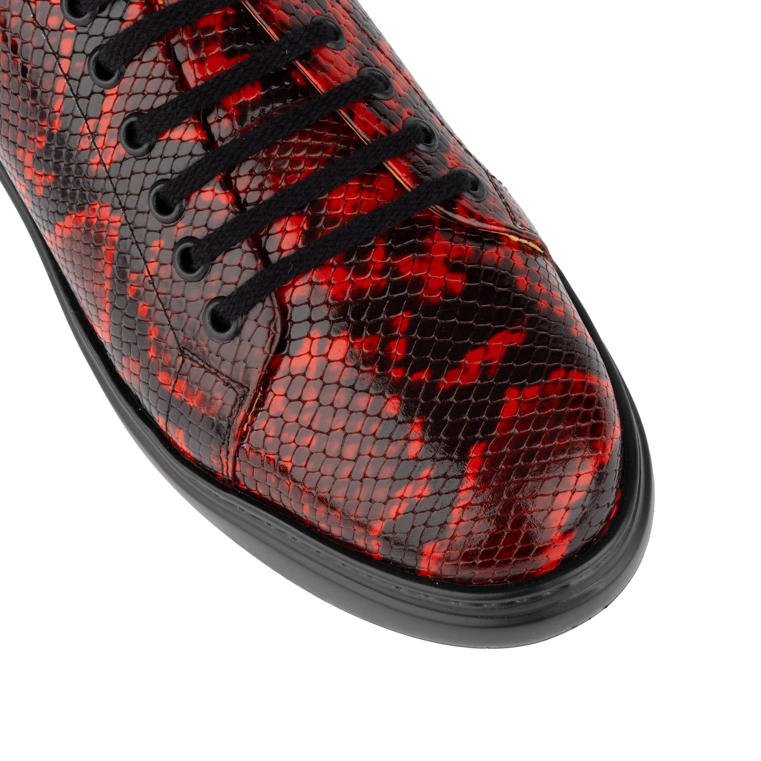 Sun City - Red Snake - Men's Leather Snakeskin Trainer - Image 7