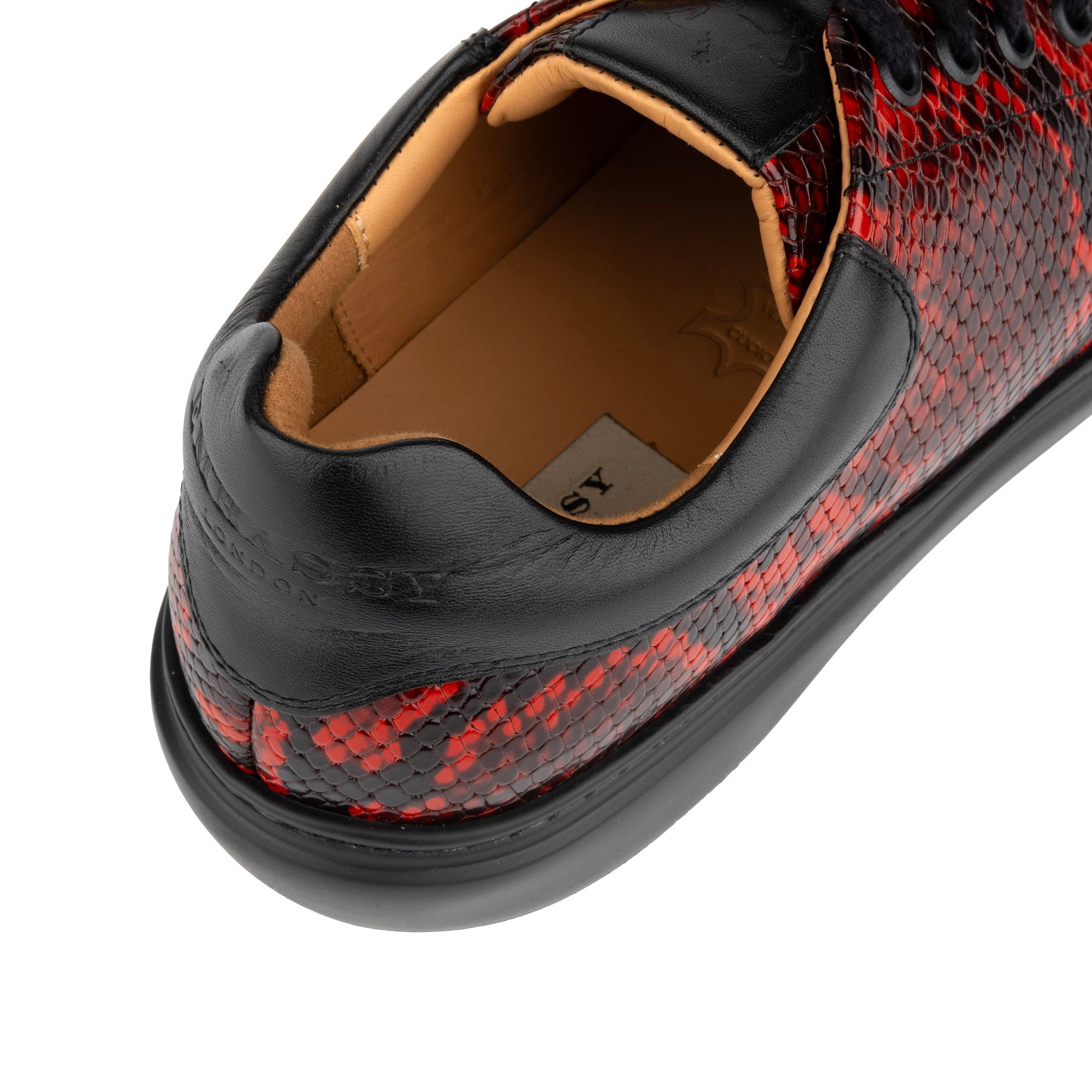 Sun City - Red Snake - Men's Leather Snakeskin Trainer - Image 8