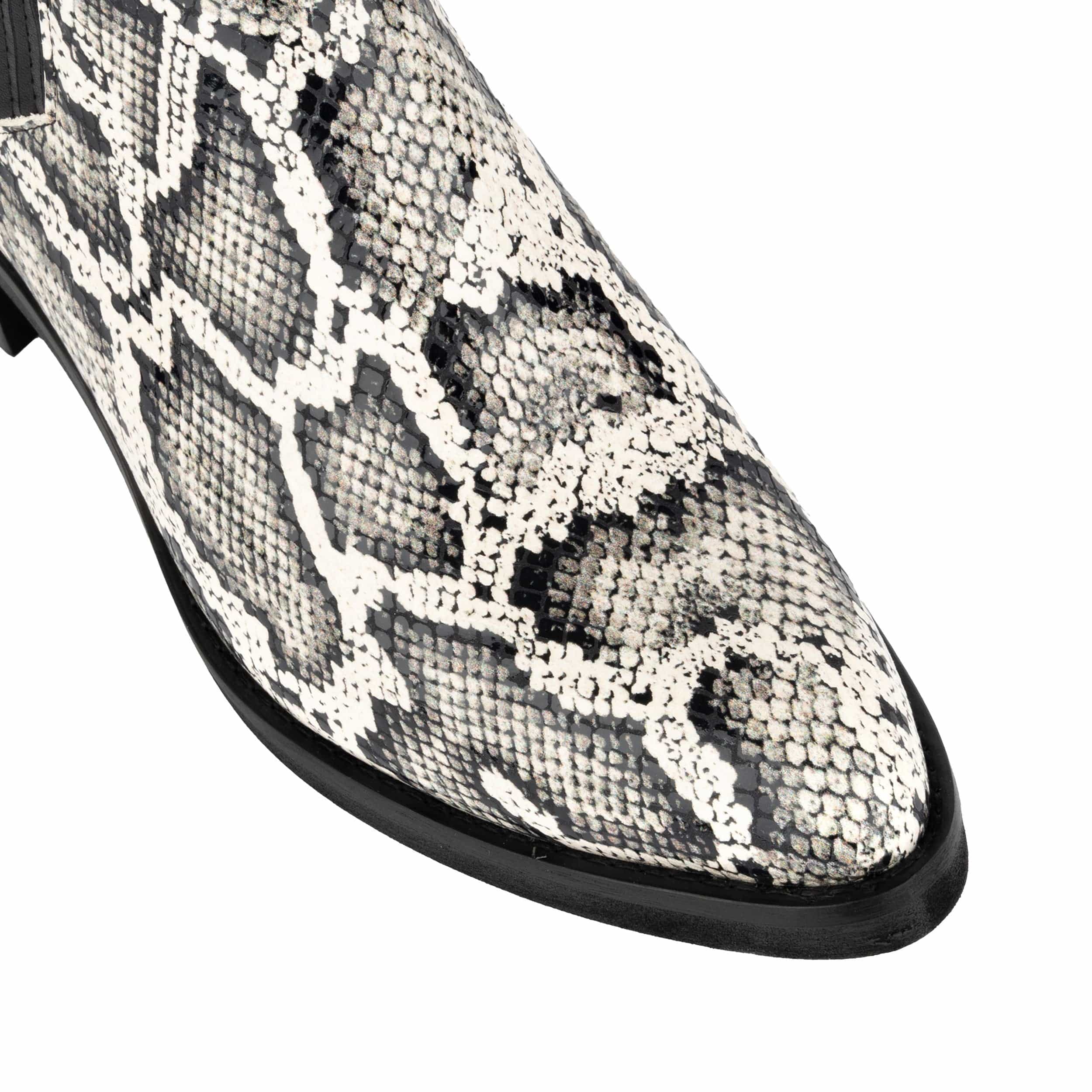 Texas - White Snake - Women's Leather Snake Print Western Boot - Image 7