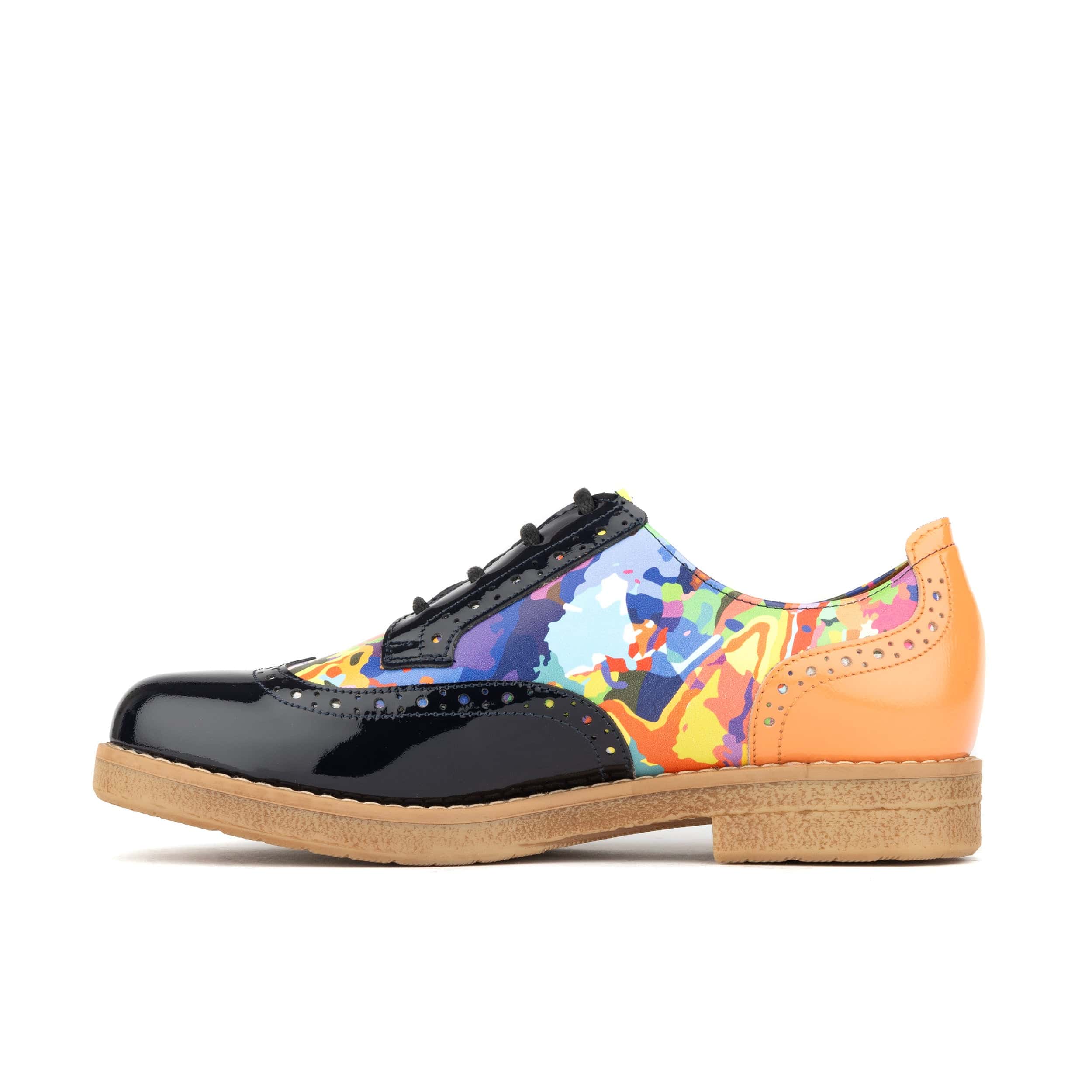 The Artist - Summer Colours - Women's leather lace-up shoe with brogue detailing - Image 3