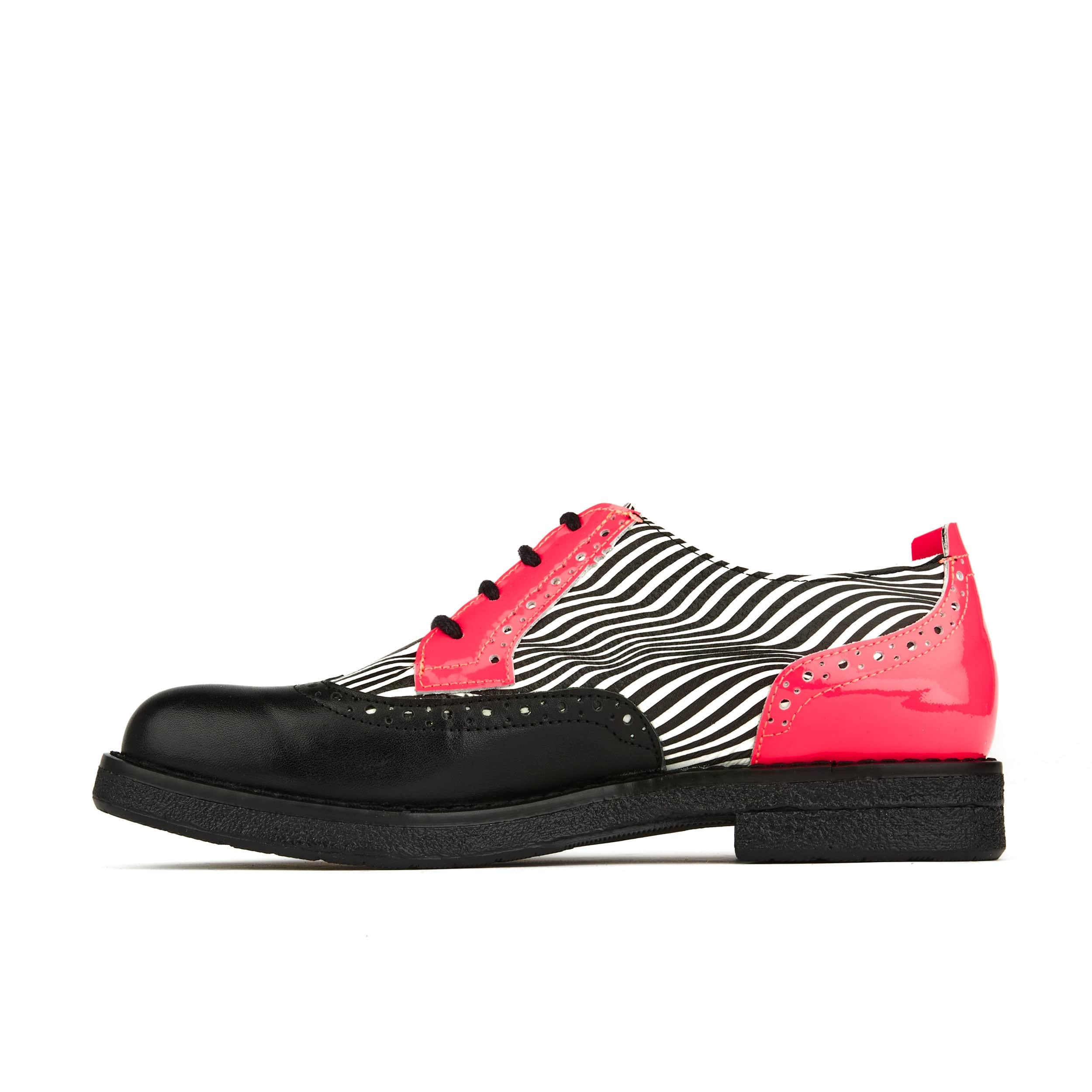 The Artist - Optical Zebra - Women's leather lace-up shoe with brogue detailing - Image 3