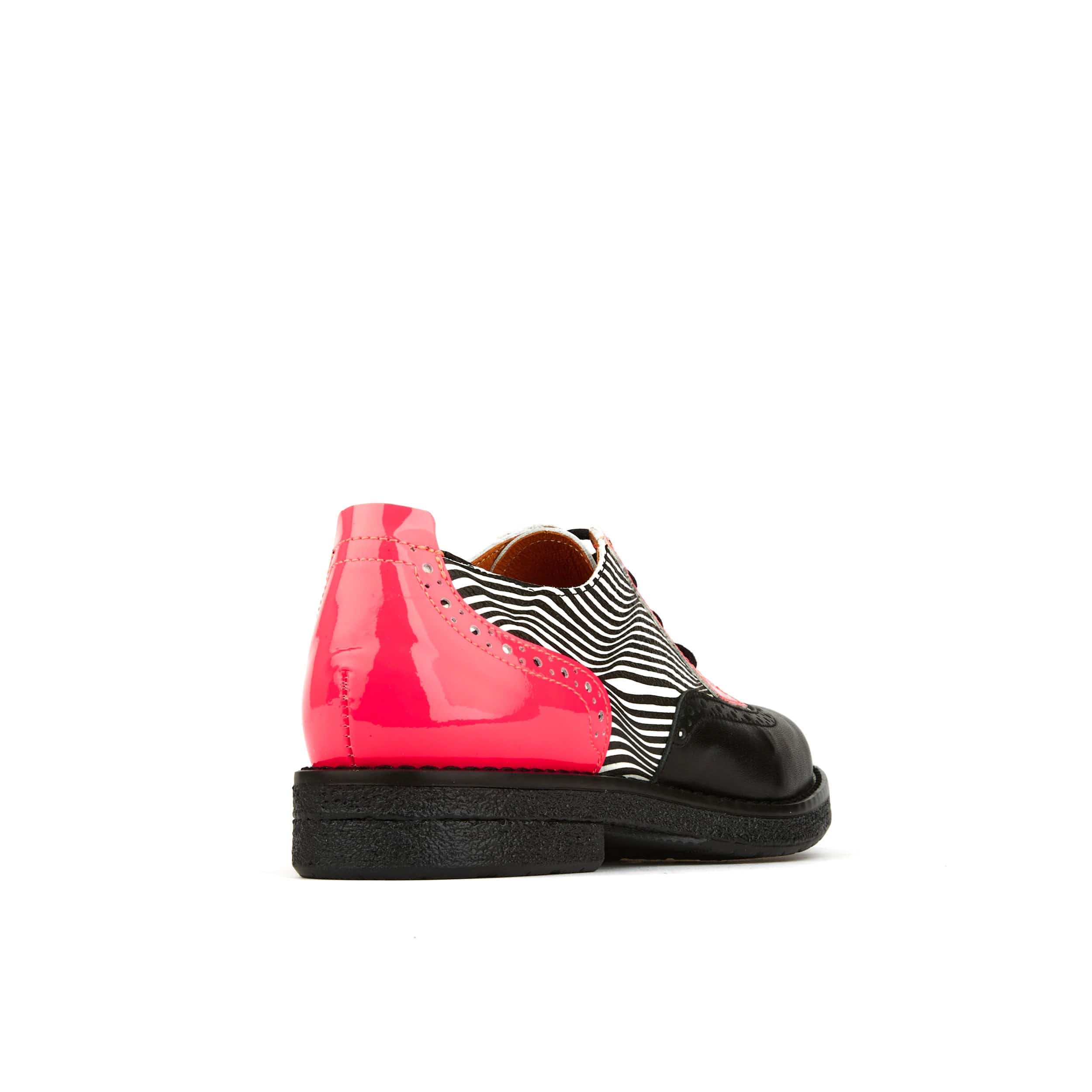 The Artist - Optical Zebra - Women's leather lace-up shoe with brogue detailing - Image 4