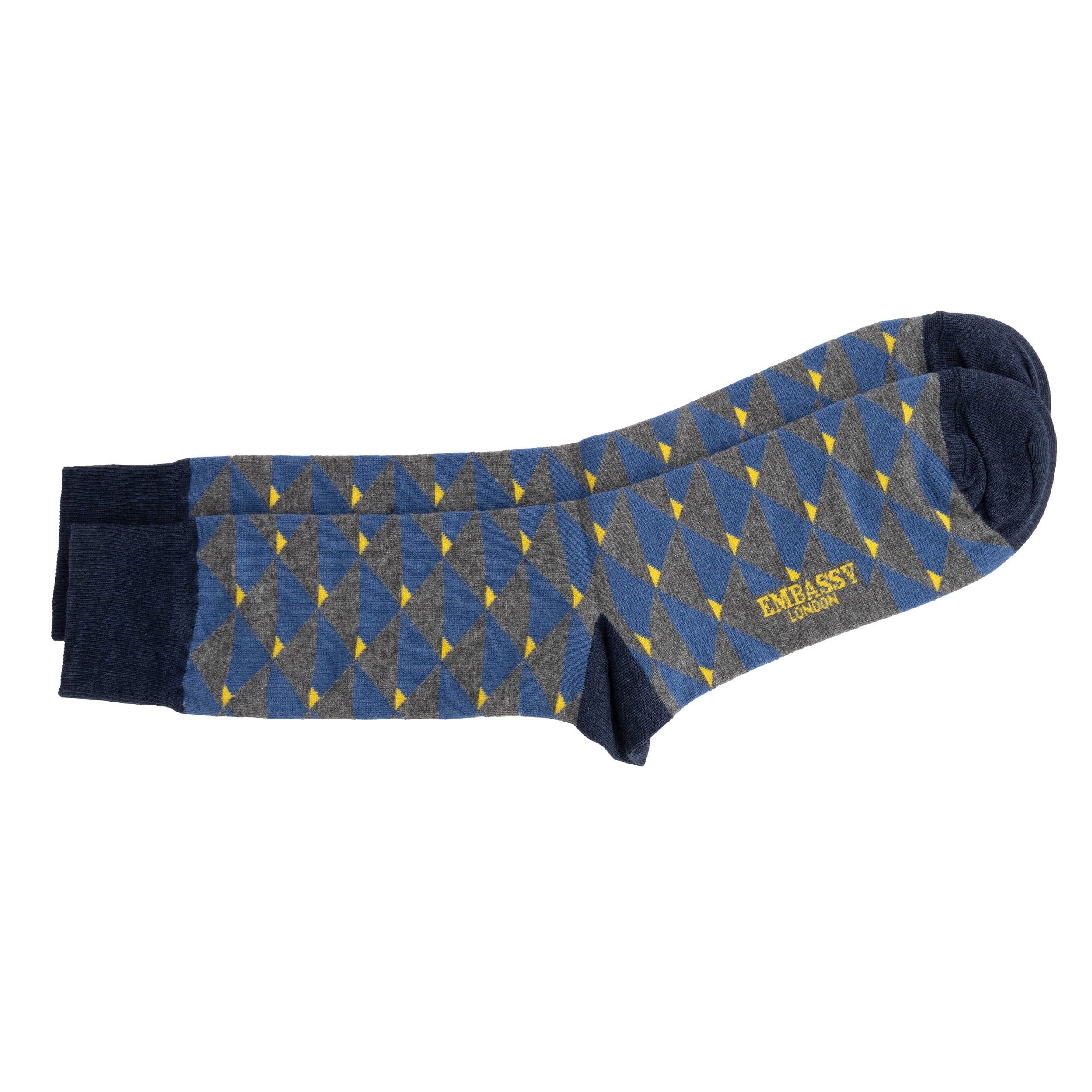 Toeblerone - Blue - Women's cotton crew socks UK 3 to 7 in blue - Image 3