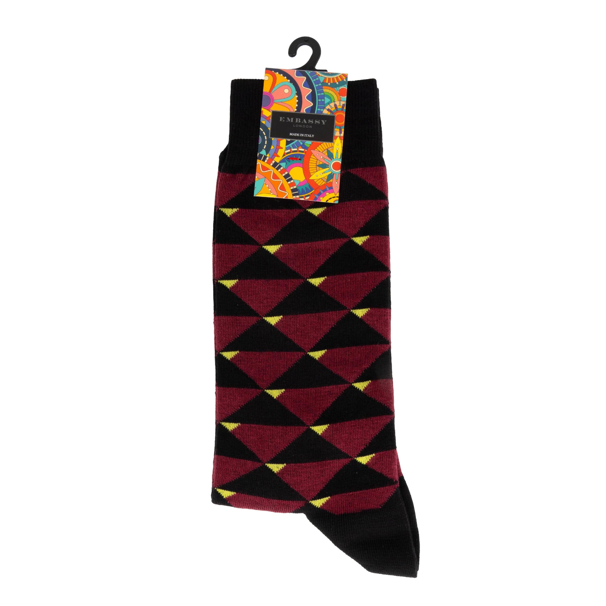 Toeblerone - Bordeaux - Women's cotton crew socks UK 3 to 7 in burgundy - Image 2