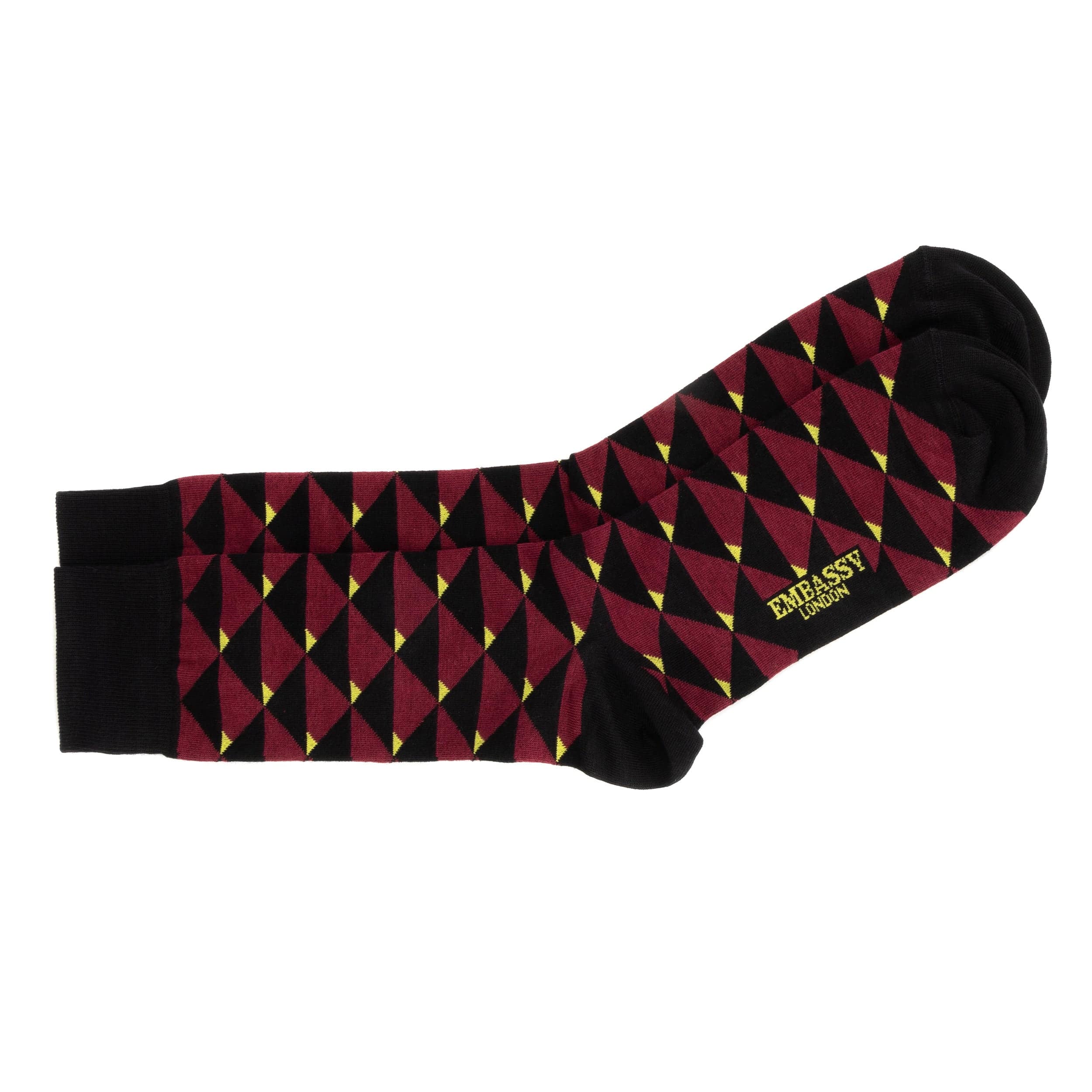 Toeblerone - Bordeaux - Women's cotton crew socks UK 3 to 7 in burgundy - Image 3