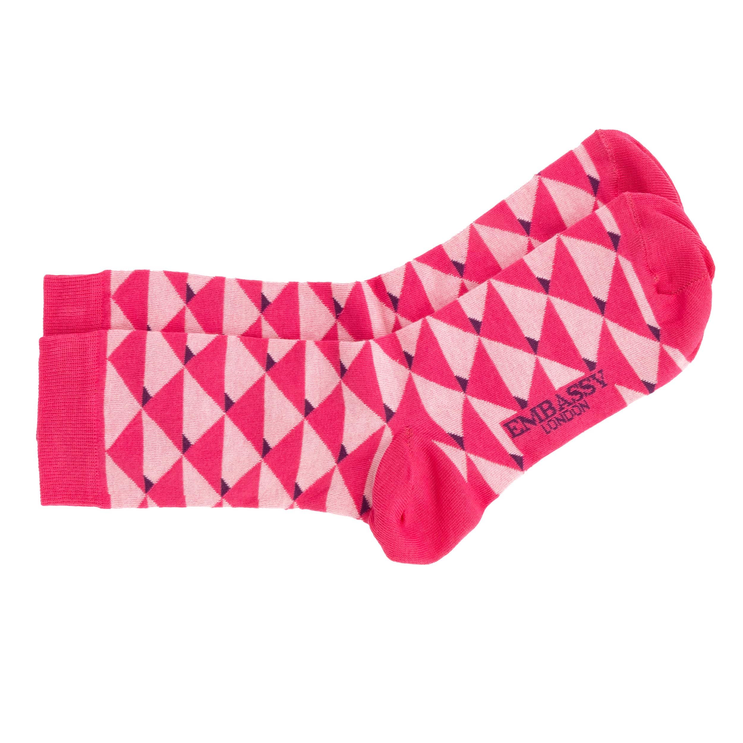 Toeblerone - Pink - Women's cotton crew socks UK 3 to 7 in pink - Image 3