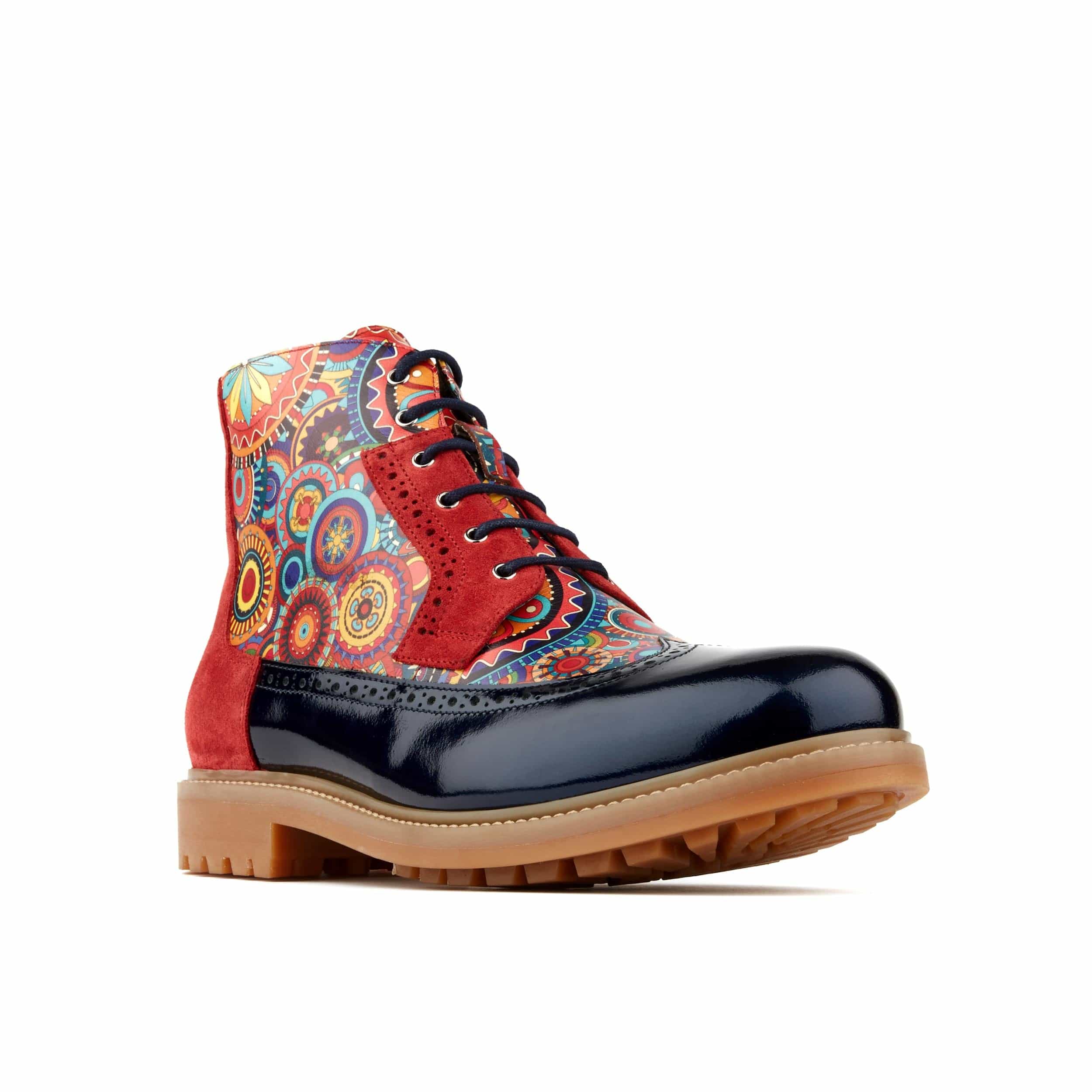 Tornado - Red Signature - Men's chunky sole combat style leather boot with zip - Image 2