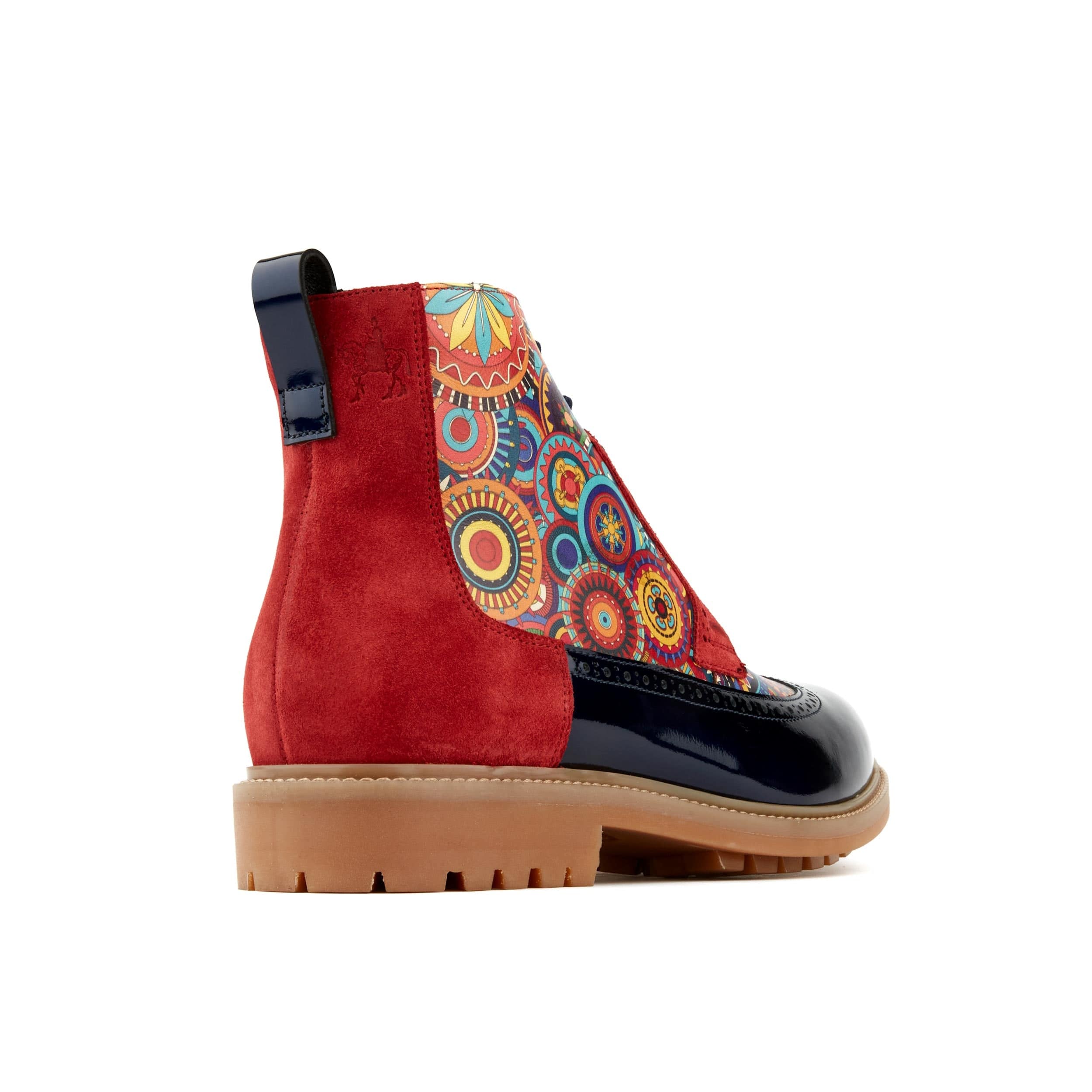 Tornado - Red Signature - Men's chunky sole combat style leather boot with zip - Image 4