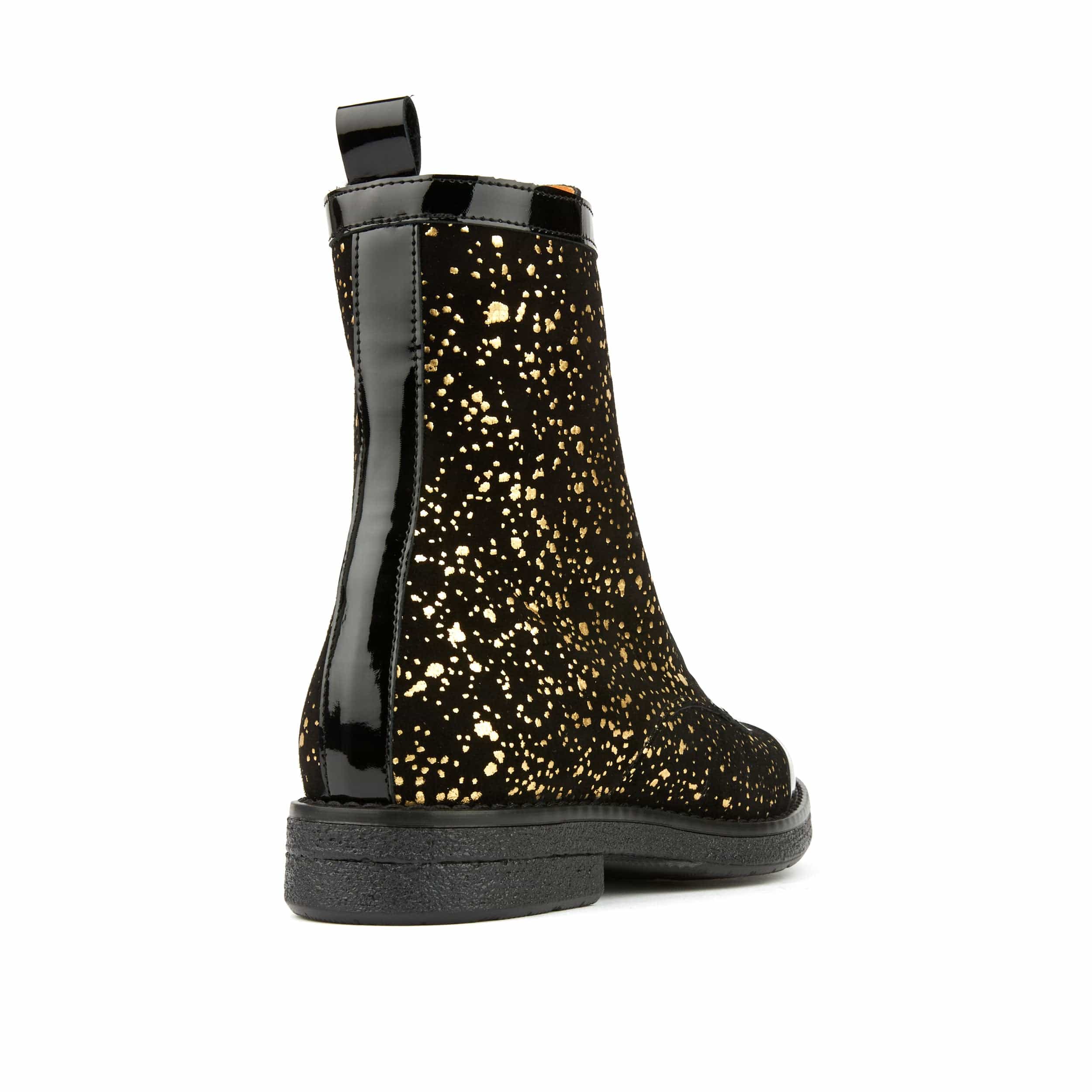 Traveller - Black Gold - Women's leather higher ankle boot in gold and black - Image 4