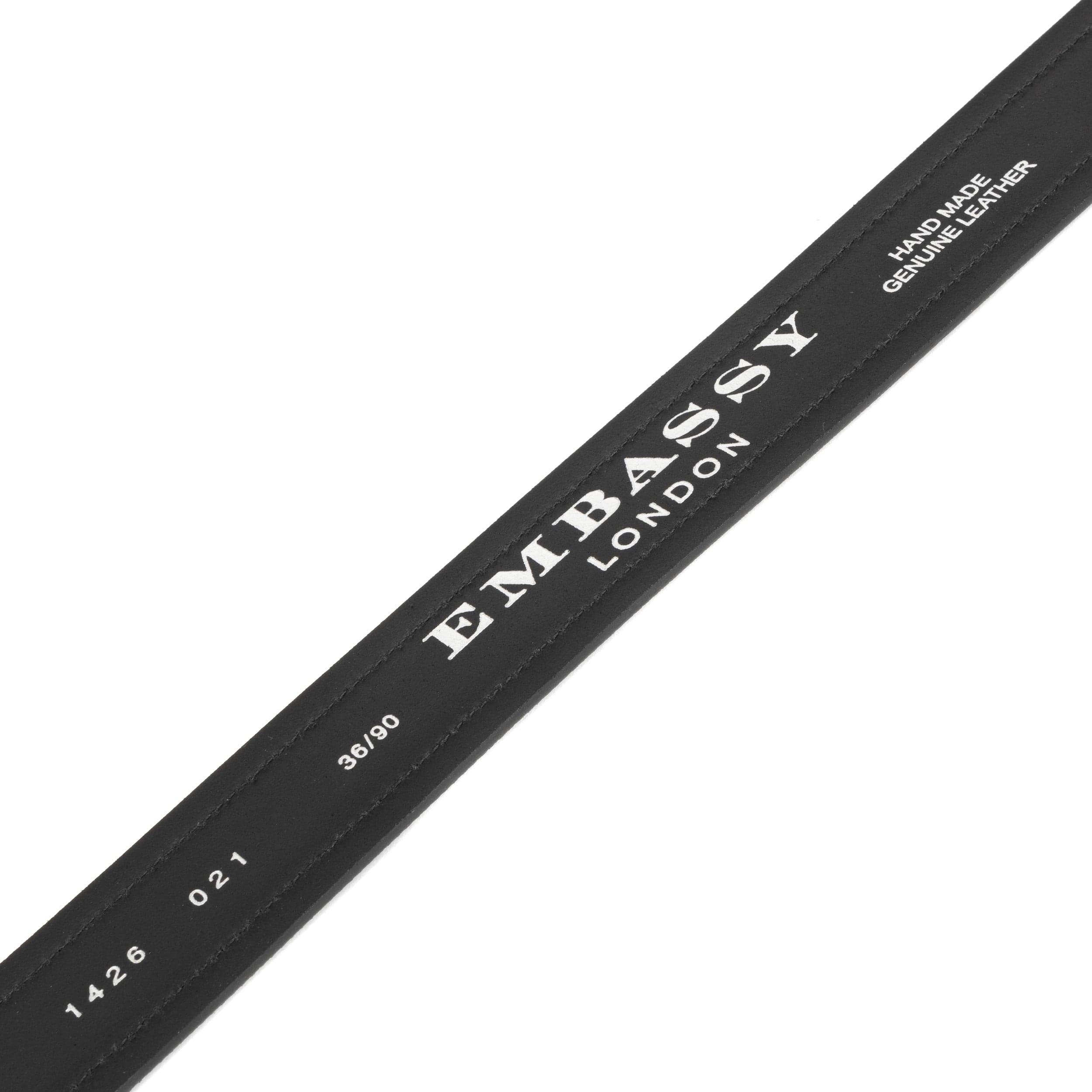 Victor - Black & Black - Men's Italian leather belt - Image 4