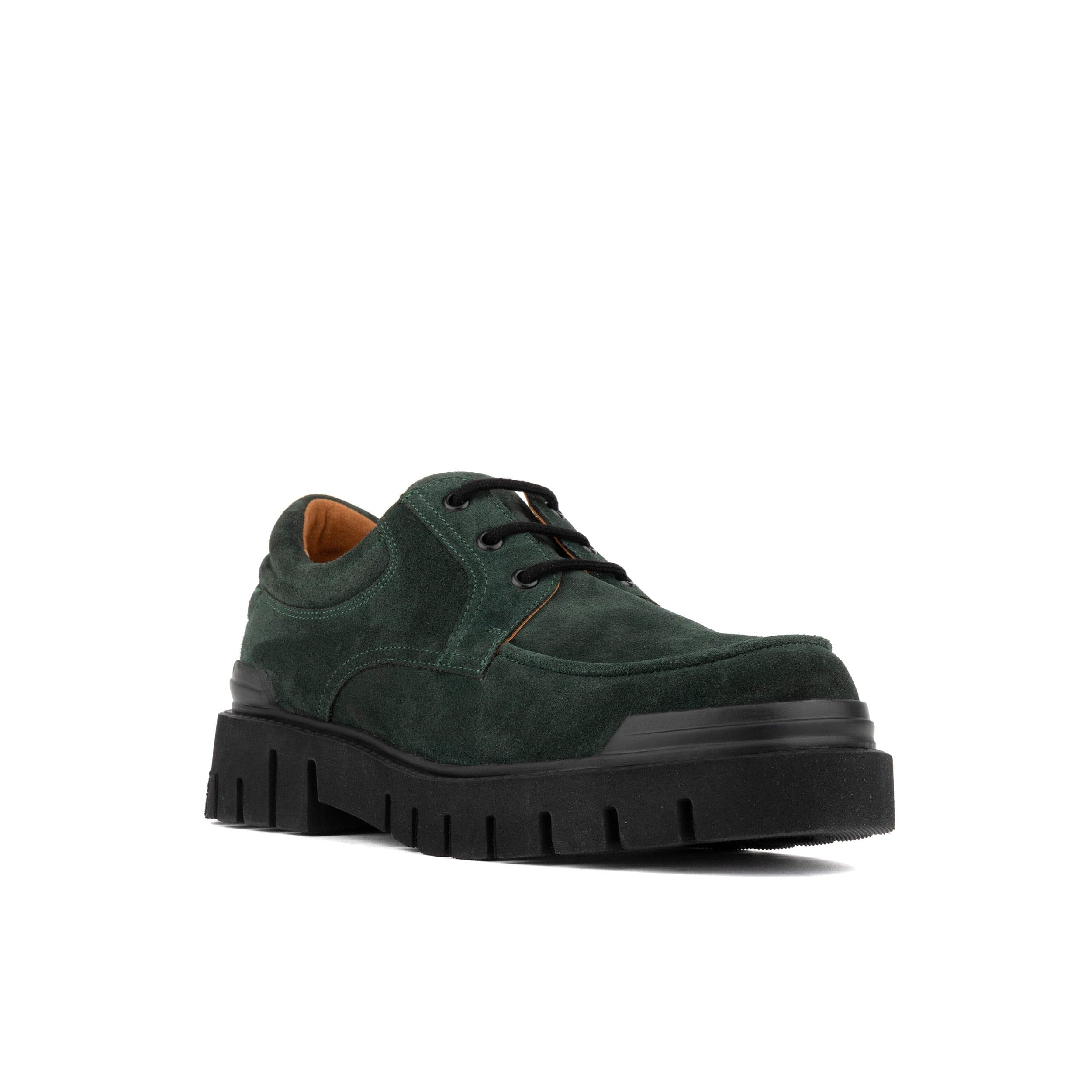 Wexley - Green Suede - Men's Chunky Moc Toe Derby Shoe - Image 2