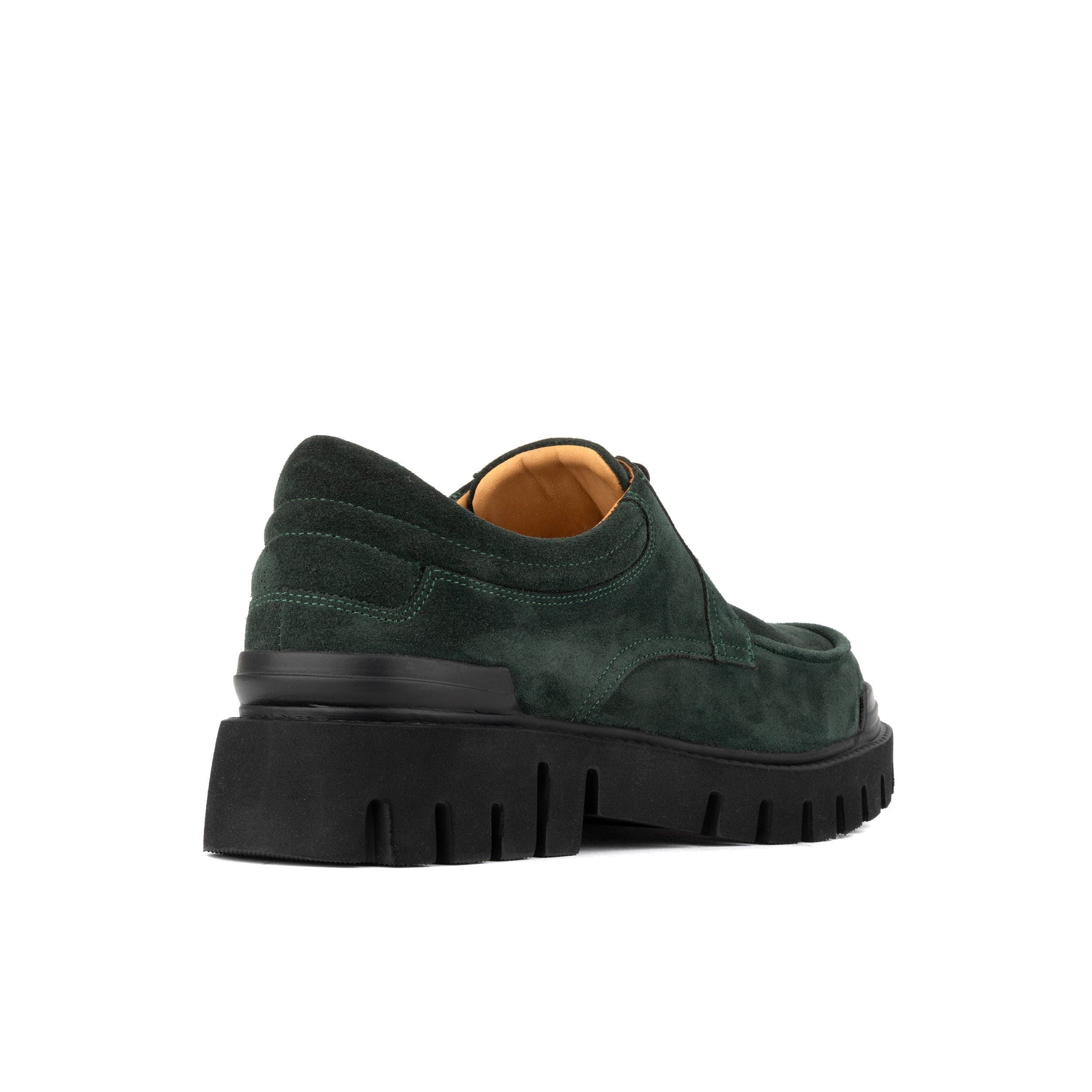 Wexley - Green Suede - Men's Chunky Moc Toe Derby Shoe - Image 4