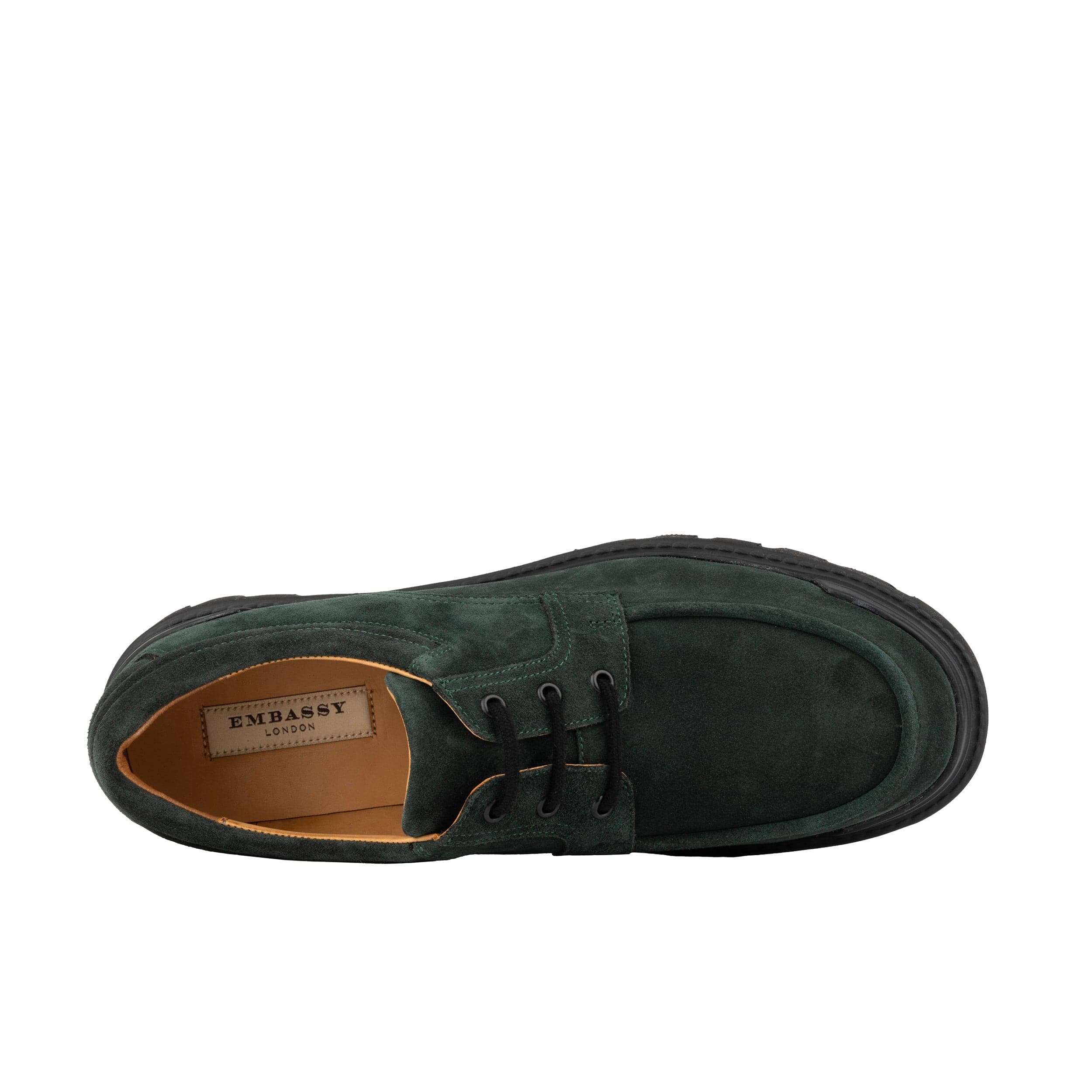 Wexley - Green Suede - Men's Chunky Moc Toe Derby Shoe - Image 6