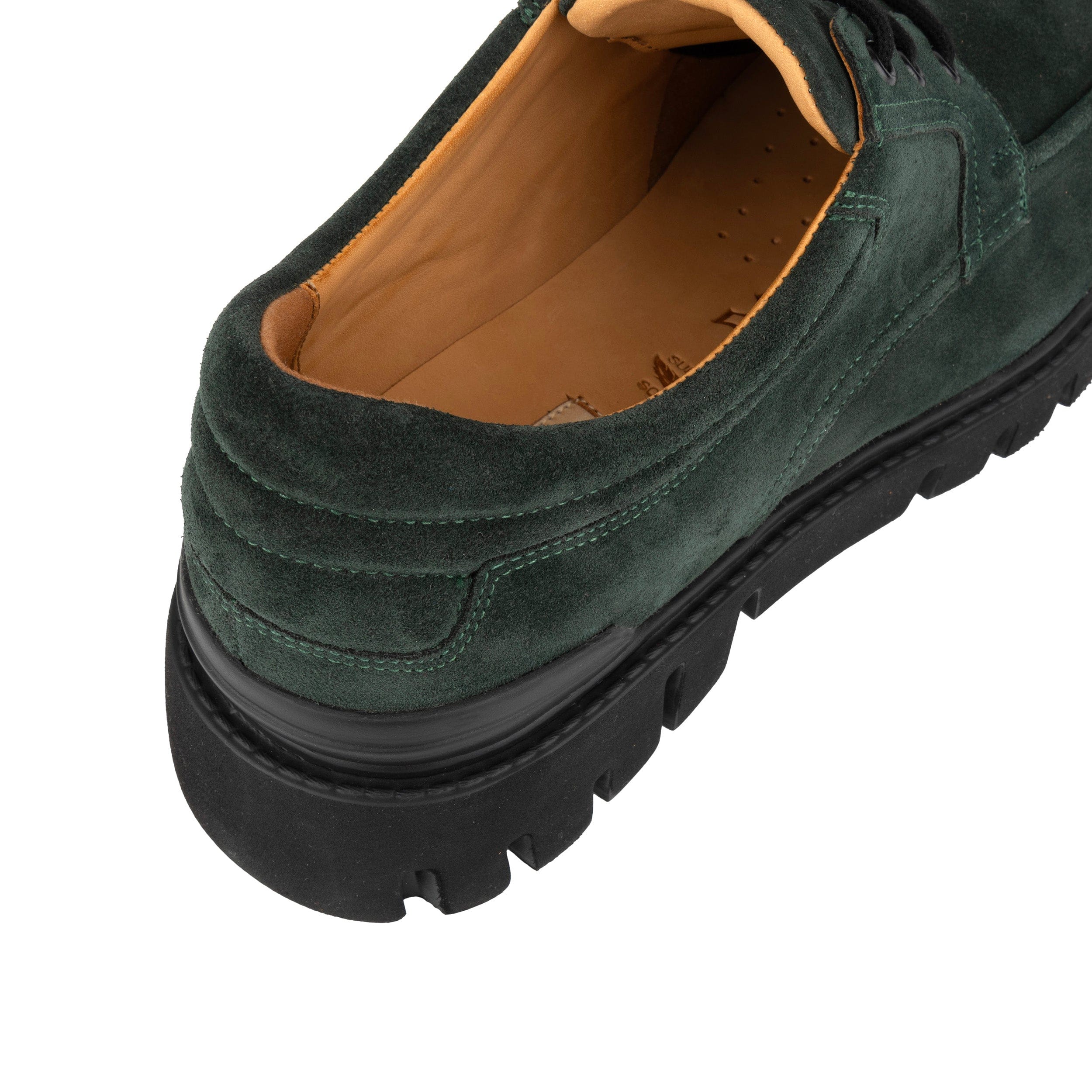 Wexley - Green Suede - Men's Chunky Moc Toe Derby Shoe - Image 8