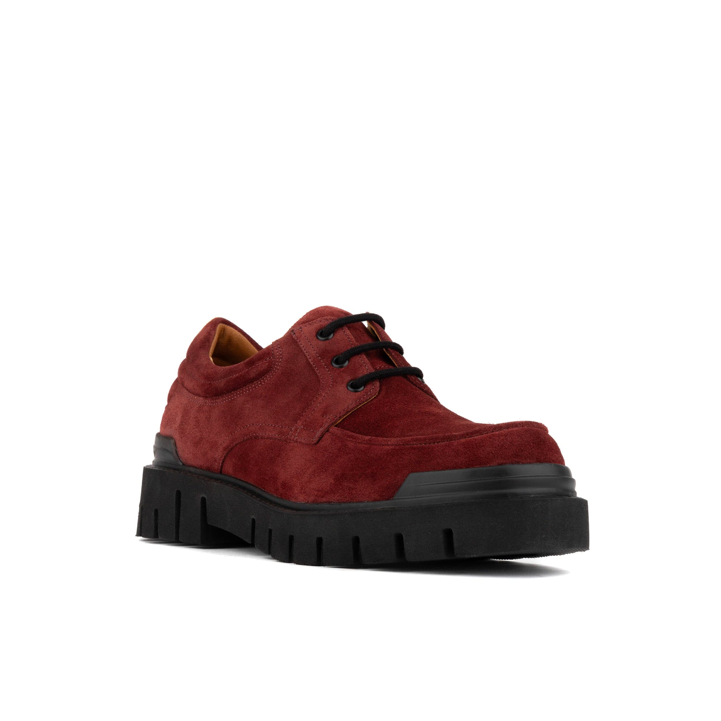 Wexley - Burgundy - Men's Suede Derby Shoe - Image 3