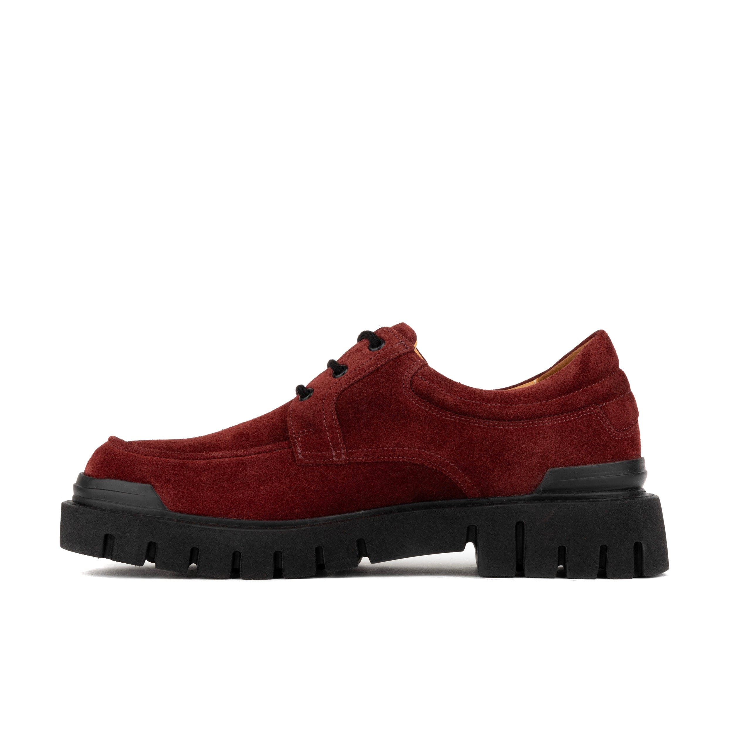 Wexley - Burgundy - Men's Suede Derby Shoe - Image 4
