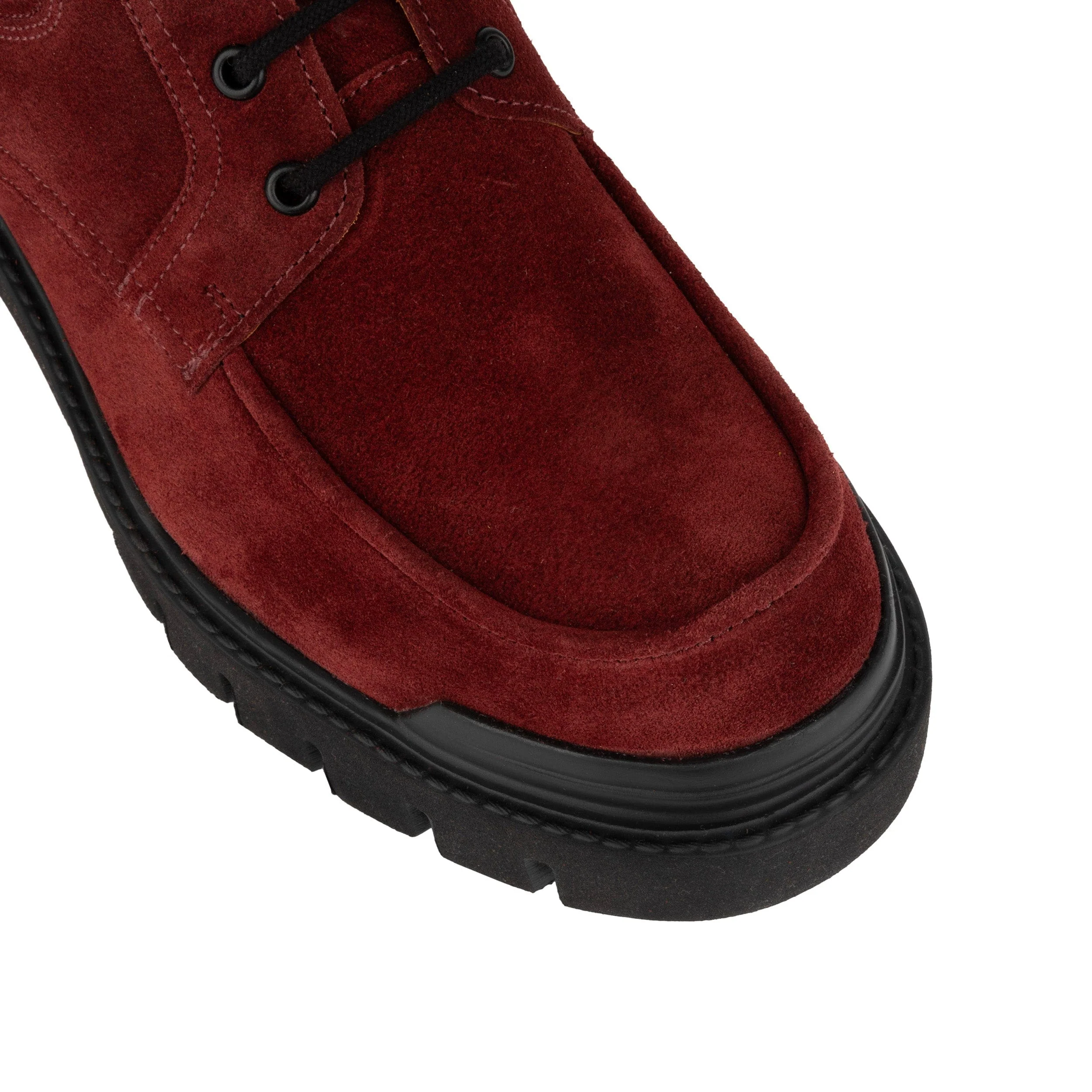 Wexley - Burgundy - Men's Suede Derby Shoe - Image 8