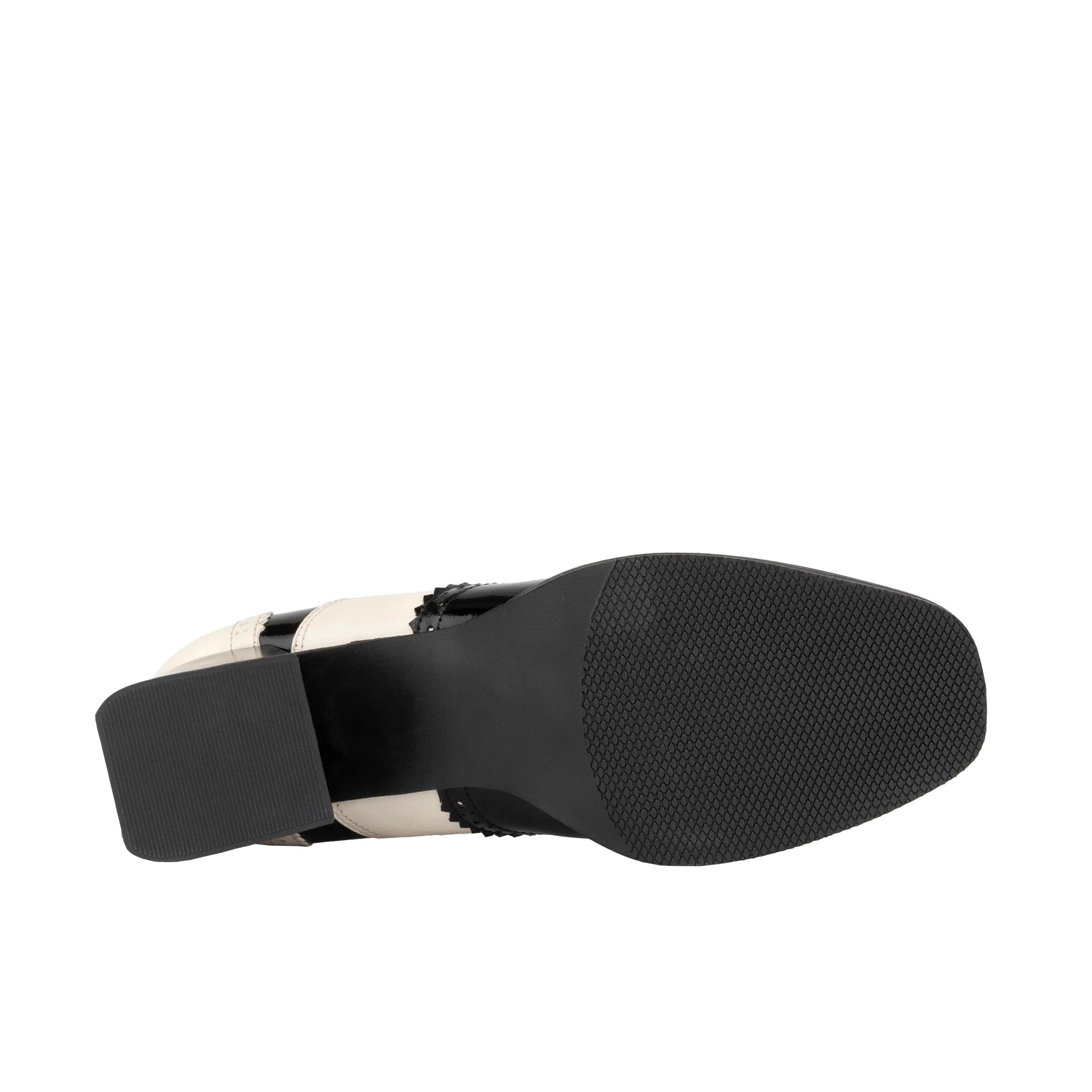 Ziggy - Black & Cream - Women’s Patent Leather lace-up Brogue Heel - Image 6