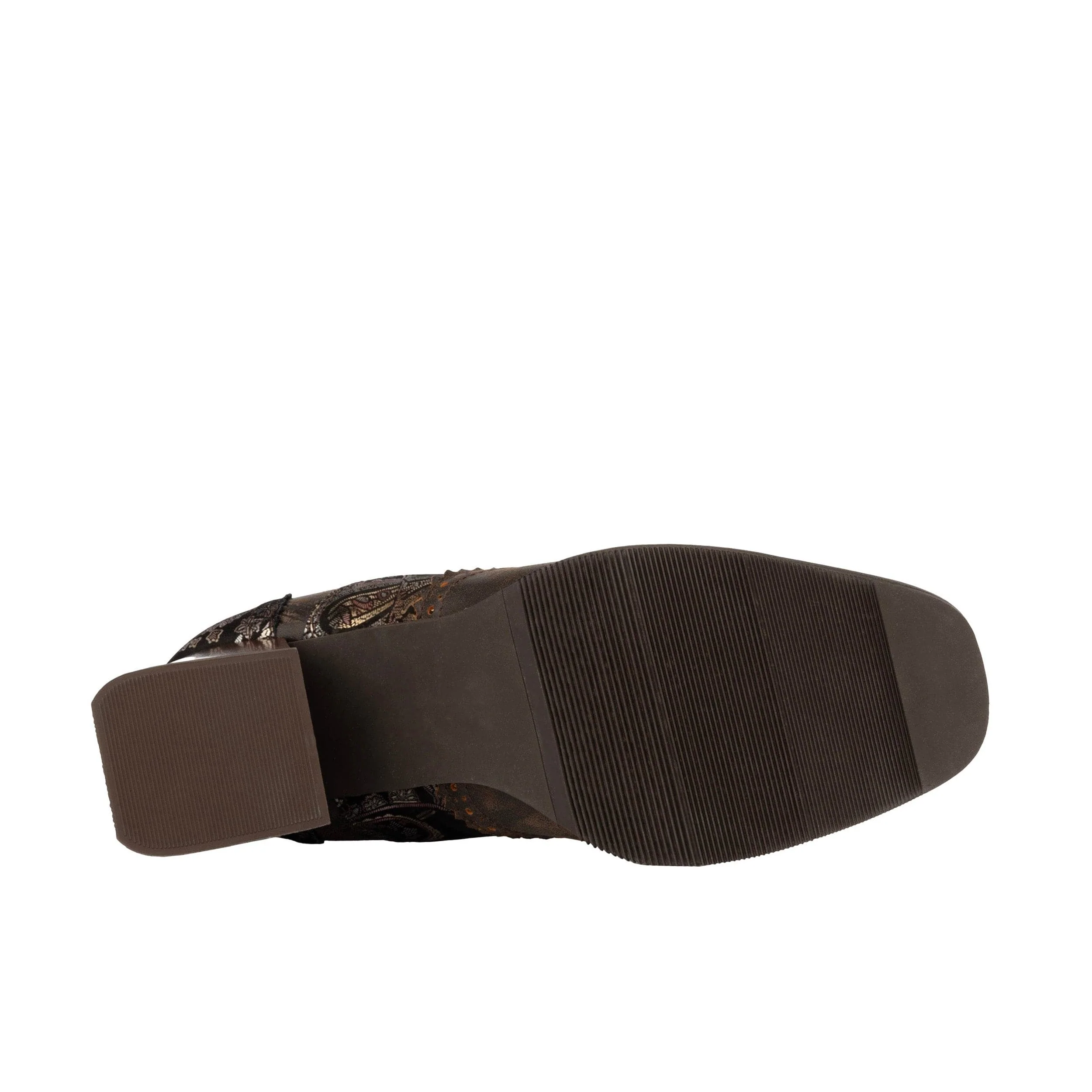 Ziggy - Brown Print - Women’s Leather & Paisley Lace-up Brogue Heel - Image 6